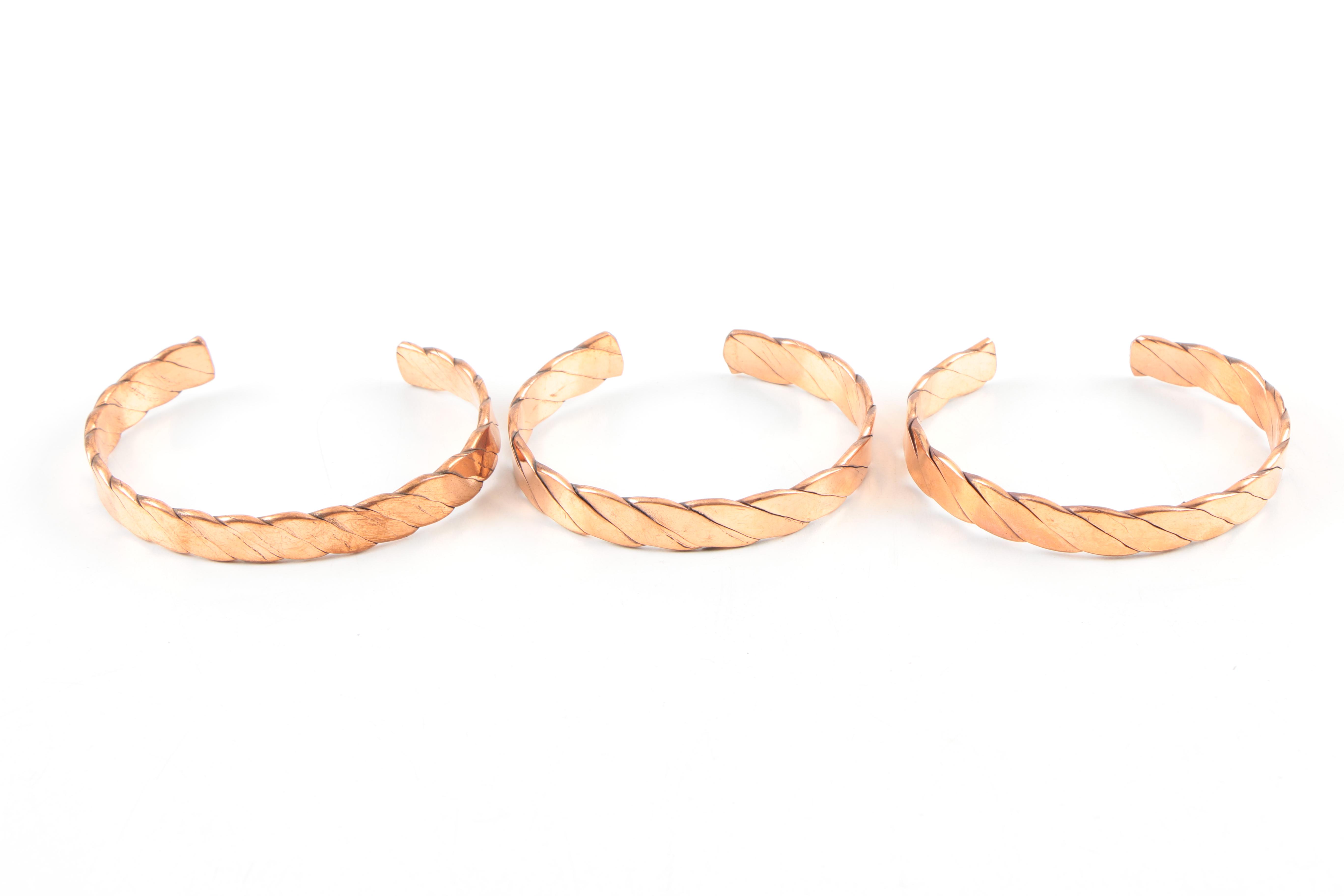 Copper Tone Cuff Bracelets