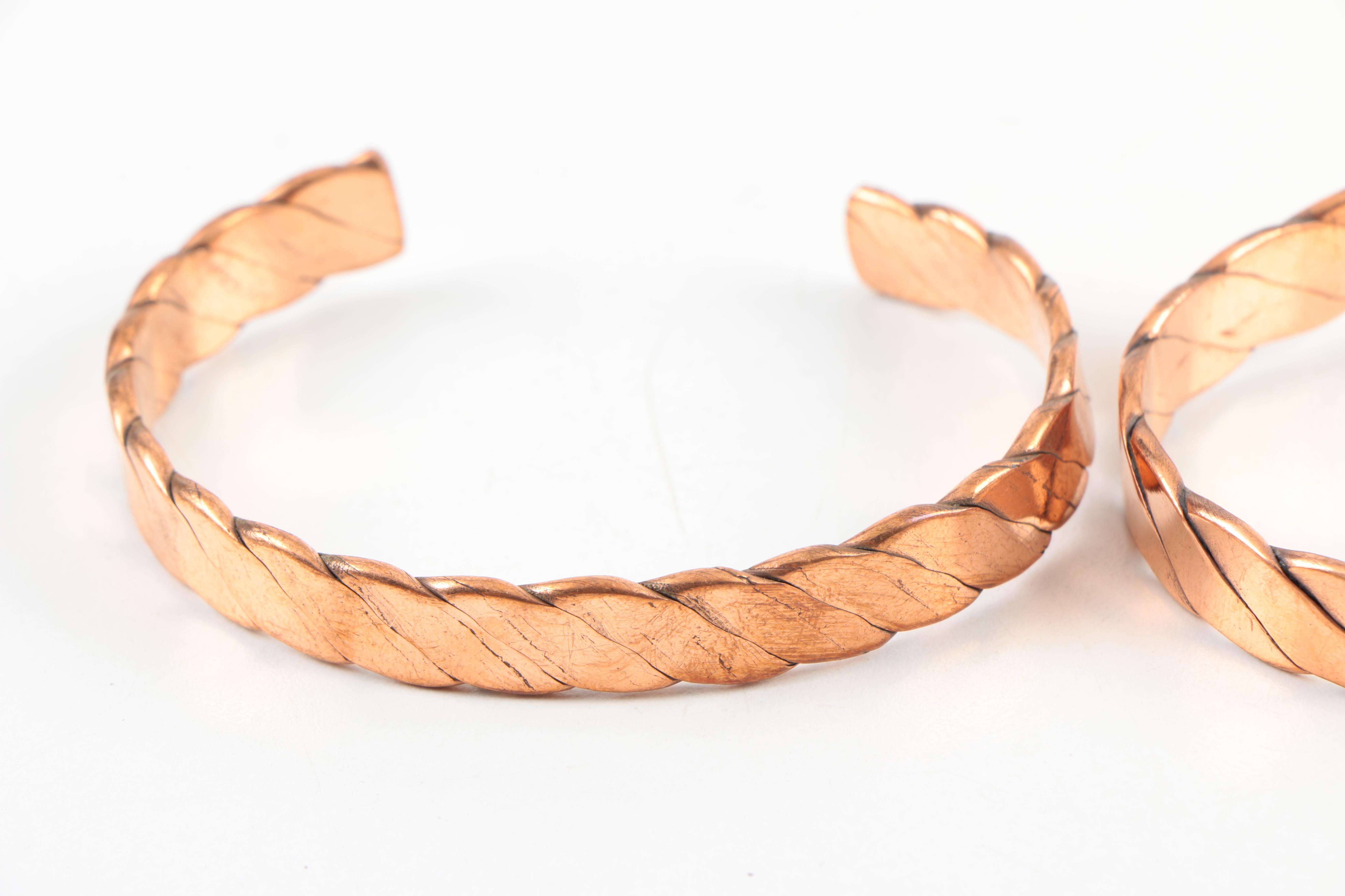 Copper Tone Cuff Bracelets