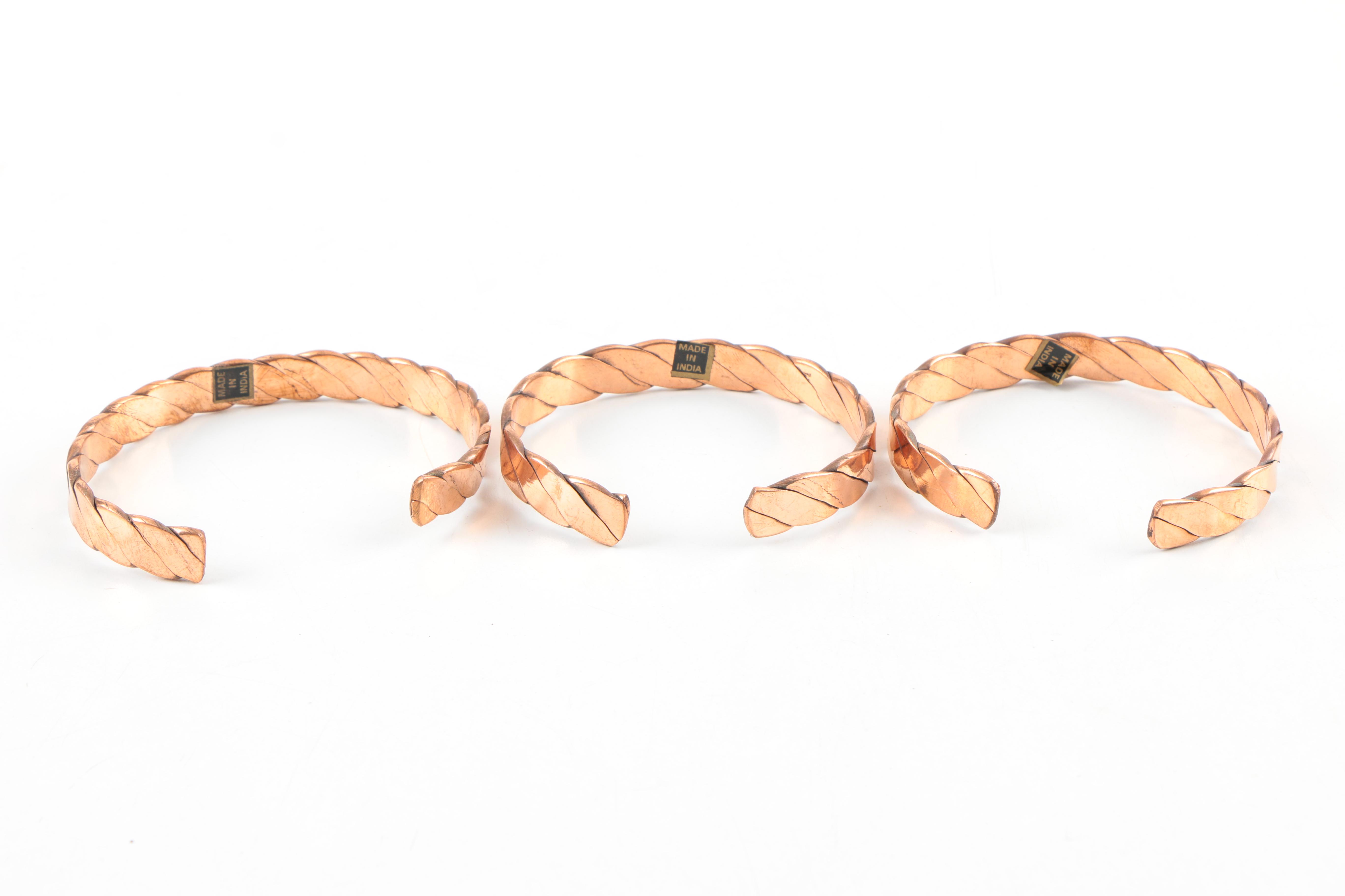 Copper Tone Cuff Bracelets