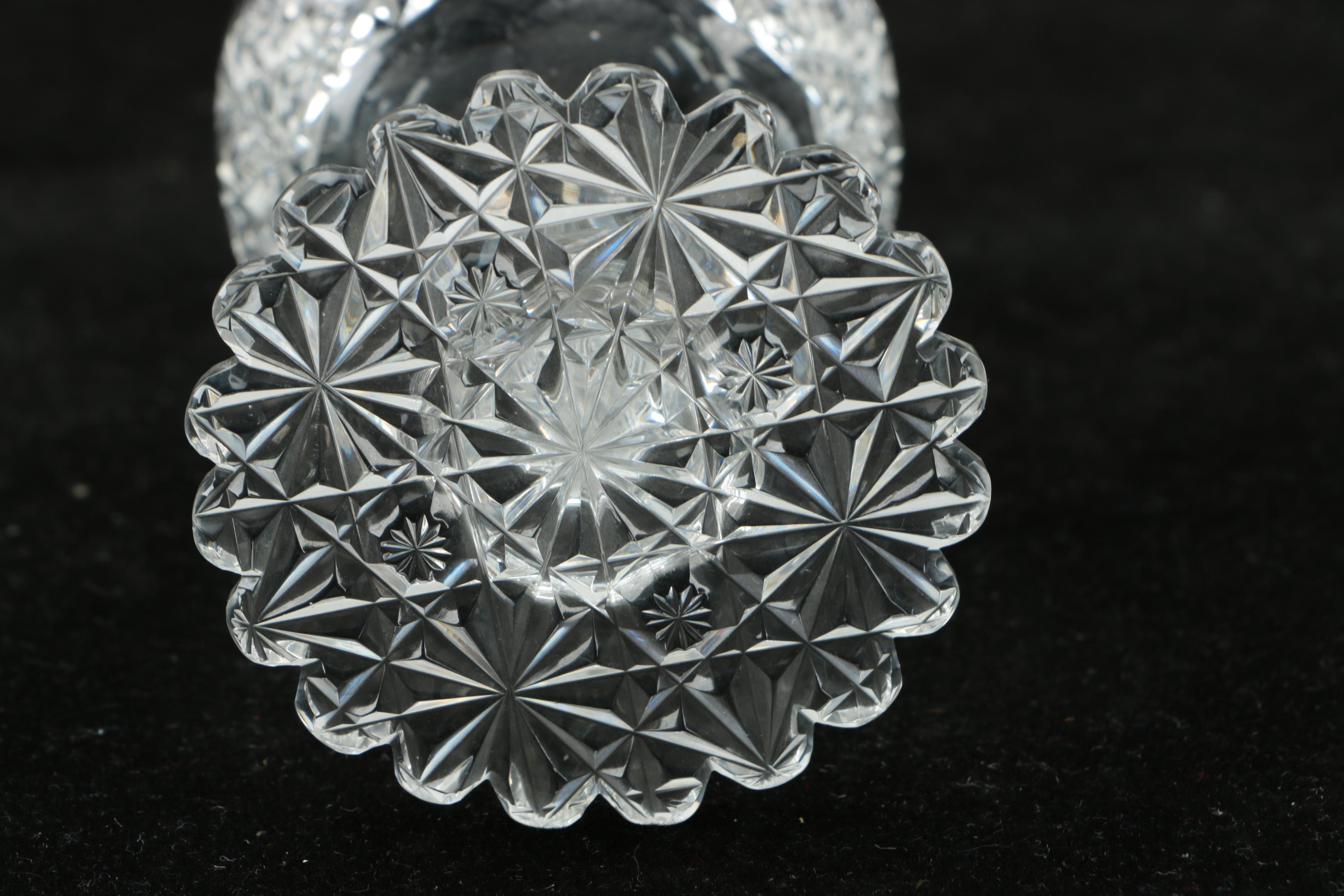 Set of Late 19th Century American Brilliant Period Cut Glass "Russian" Stemware