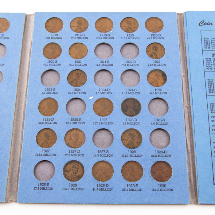 Whitman Binder of Lincoln Wheat Cents and an "Early American Coins" Binder