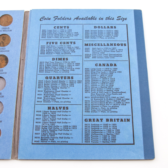 Whitman Binder of Lincoln Wheat Cents and an "Early American Coins" Binder