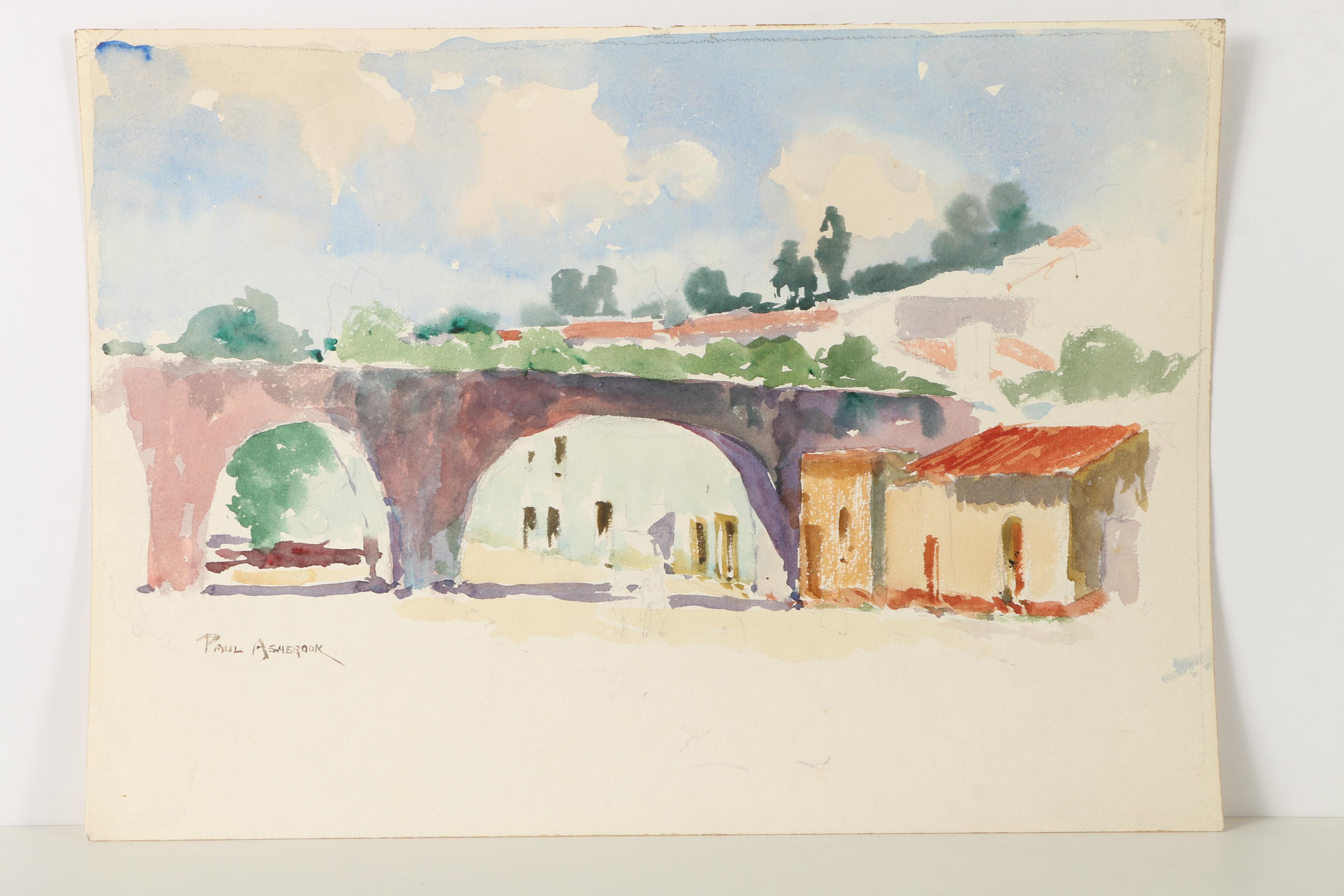 Collection of Paul Ashbrook and Panayiota Watercolor Paintings