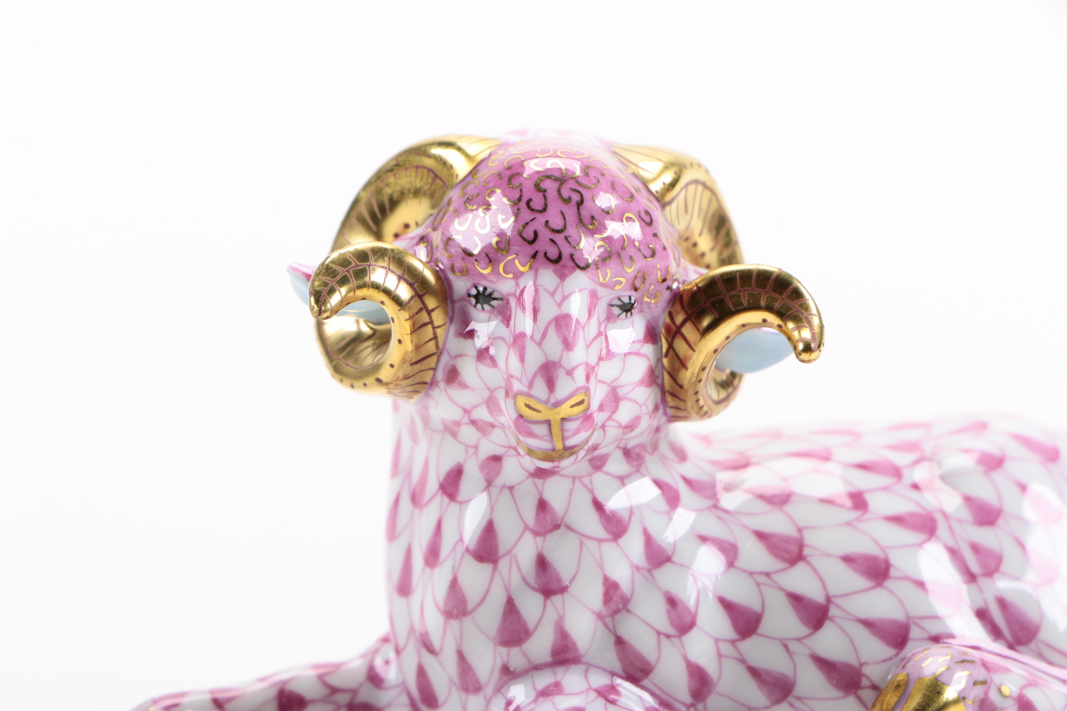 Herend Ram Figurine