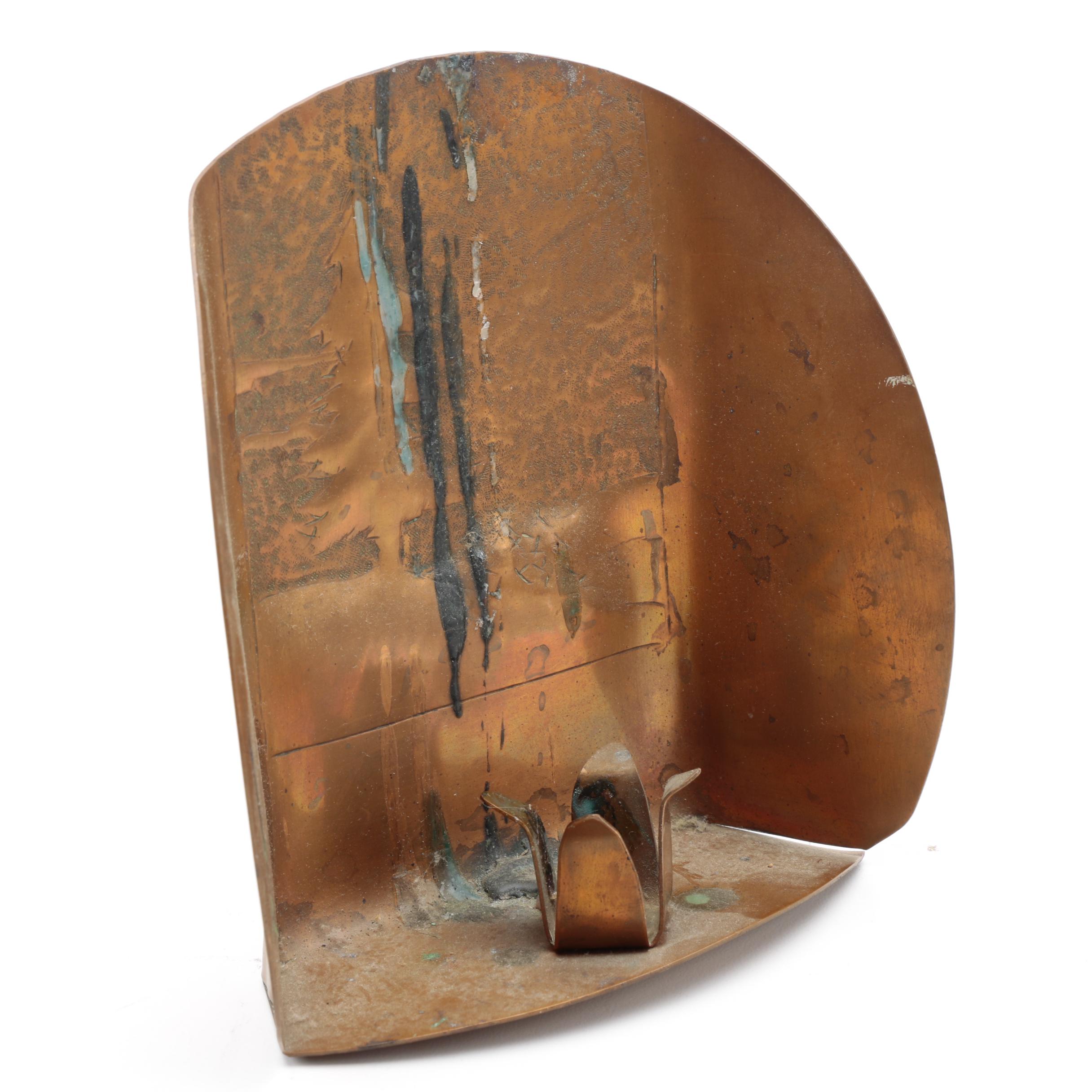 Selection of Vintage Copper and Metal Decor including Ystad Metall