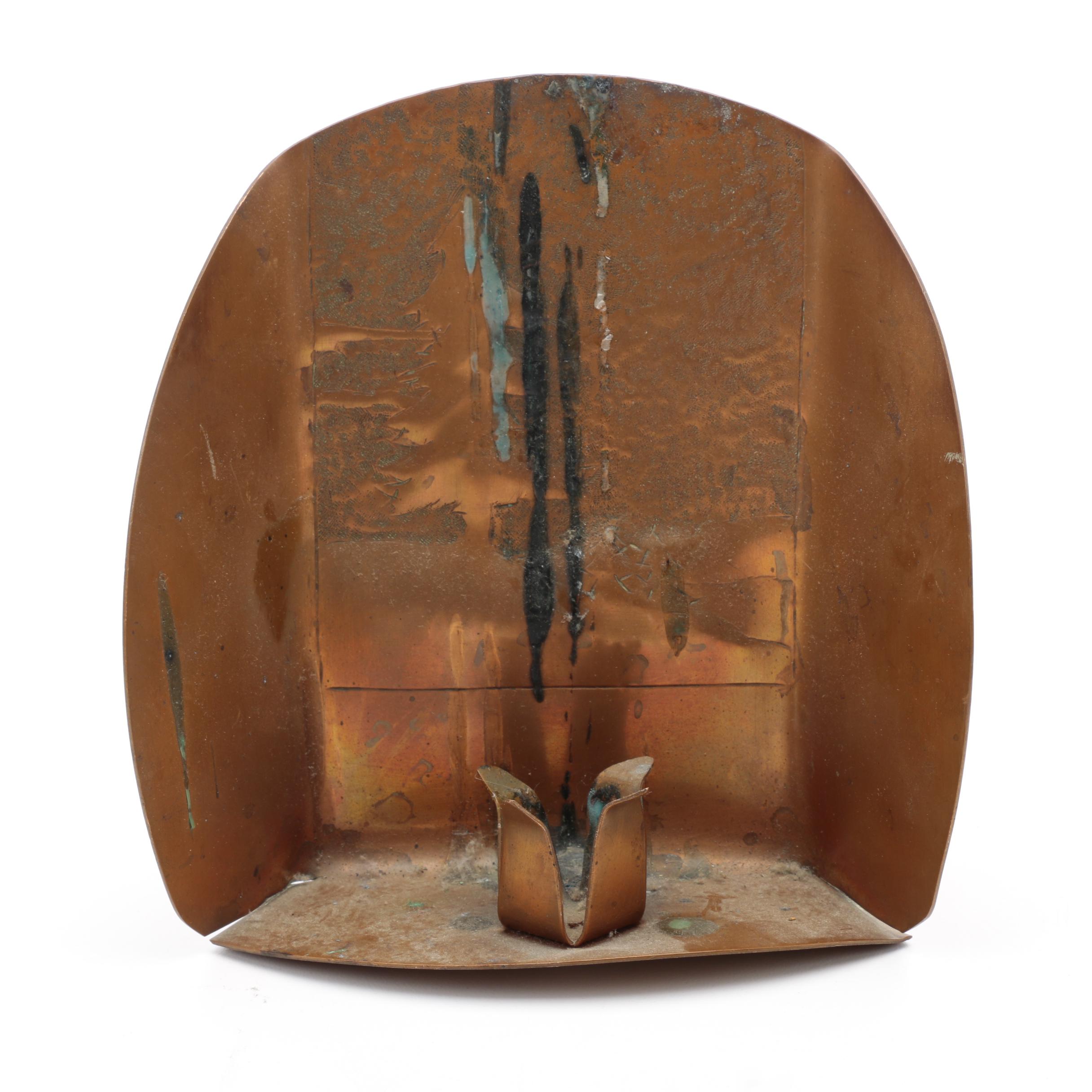 Selection of Vintage Copper and Metal Decor including Ystad Metall