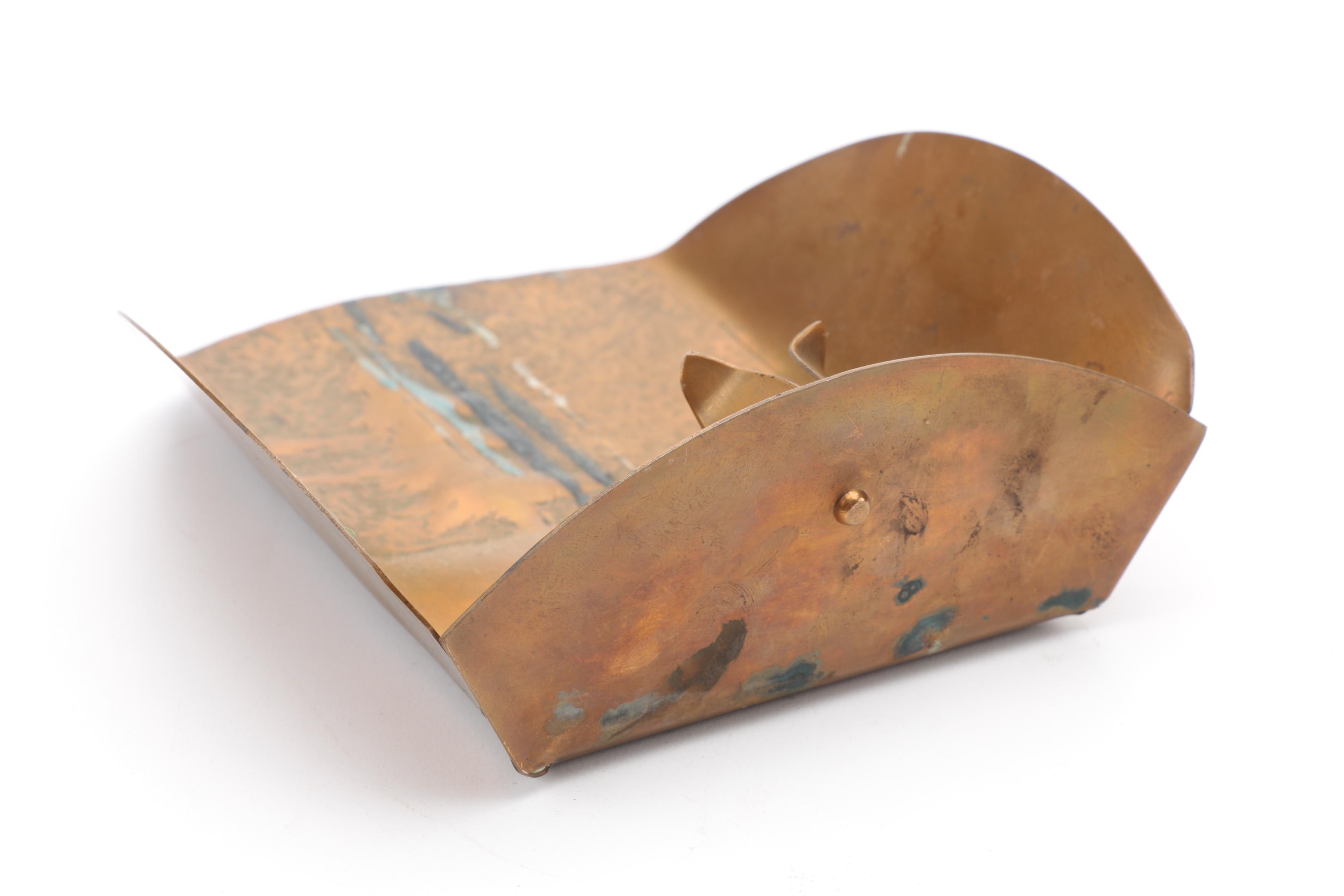 Selection of Vintage Copper and Metal Decor including Ystad Metall