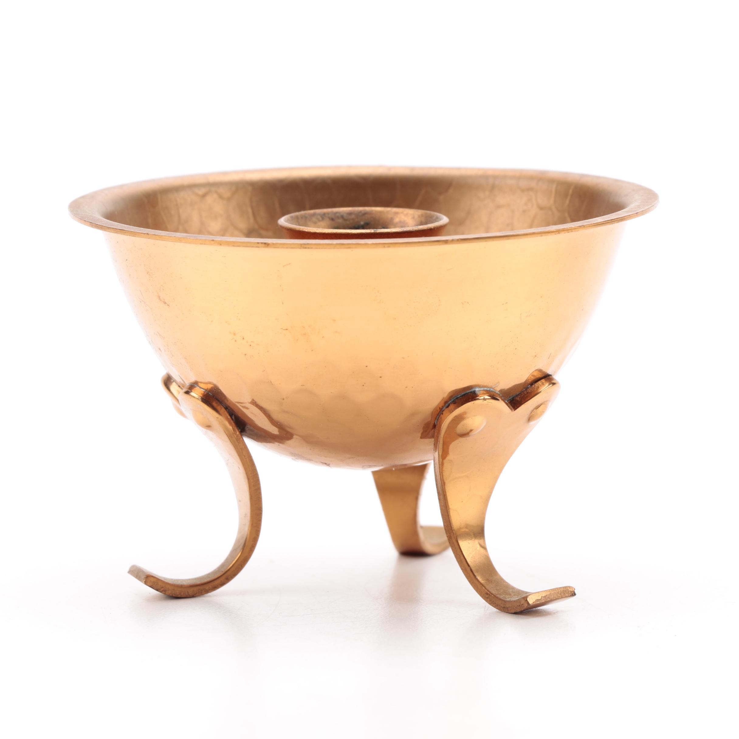 Selection of Vintage Copper and Metal Decor including Ystad Metall