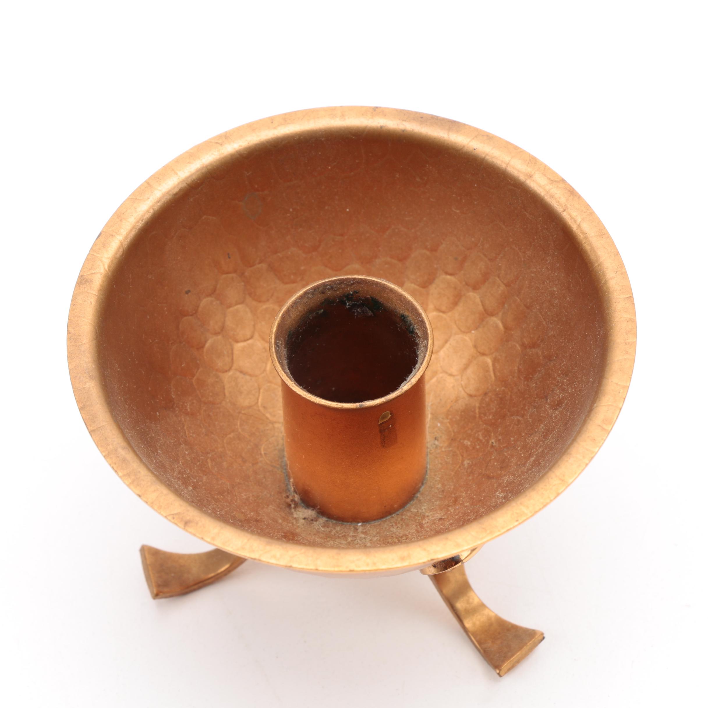 Selection of Vintage Copper and Metal Decor including Ystad Metall