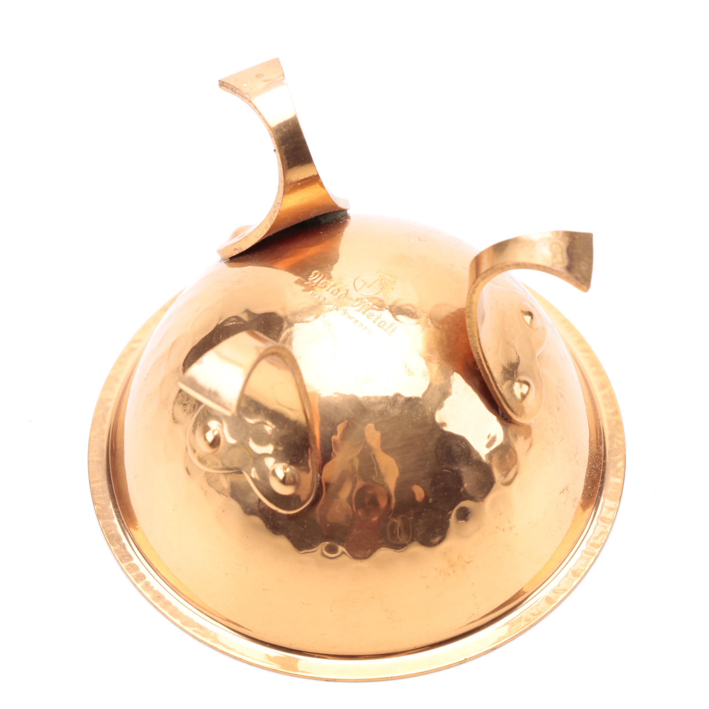 Selection of Vintage Copper and Metal Decor including Ystad Metall