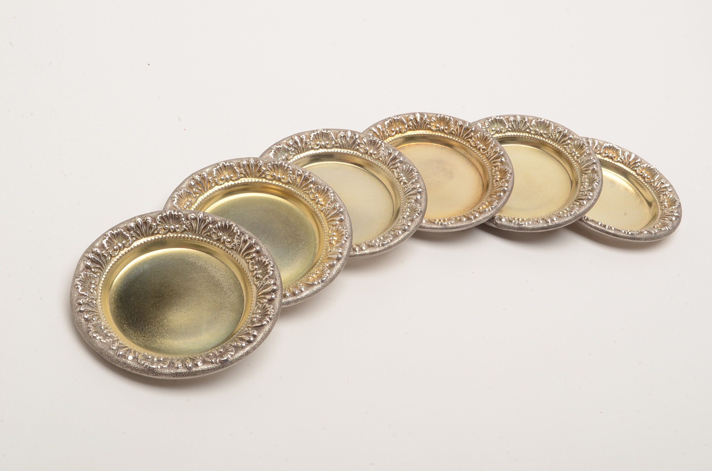 Antique Sterling Silver Butter Pats By Wood & Hughes