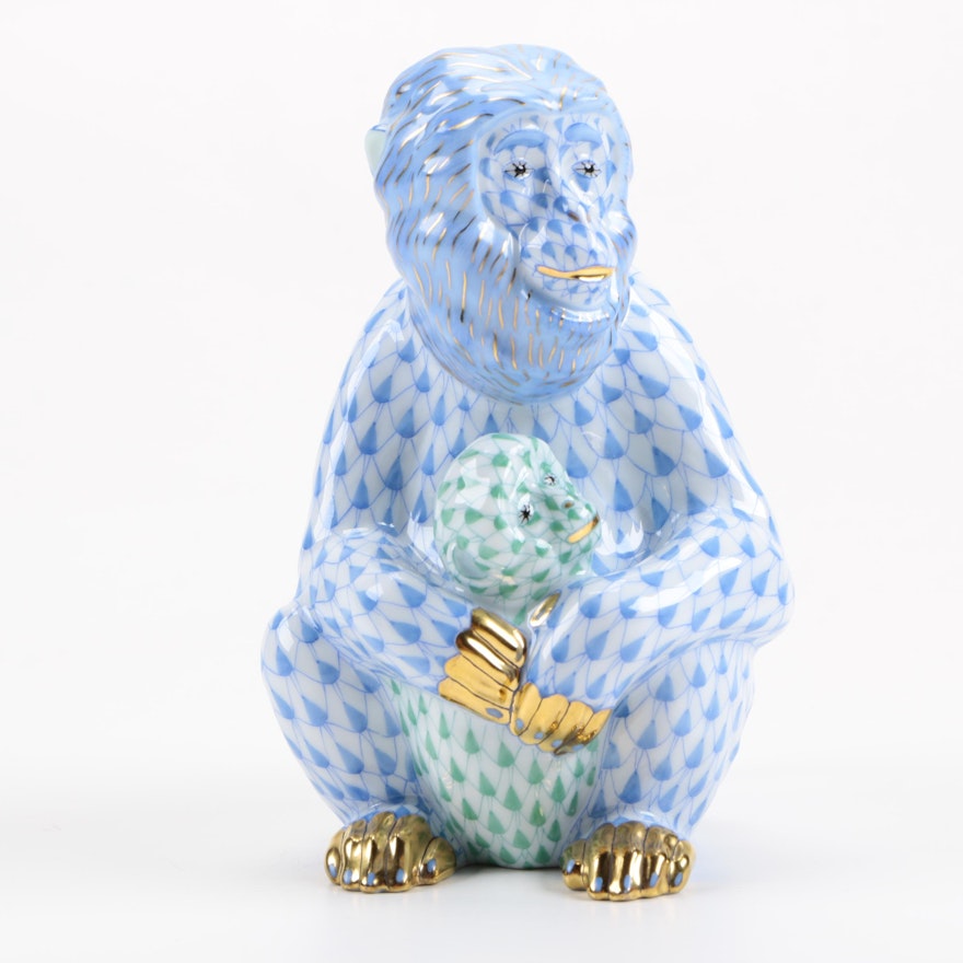 Herend Hungary Porcelain 'Baboon' Figurine