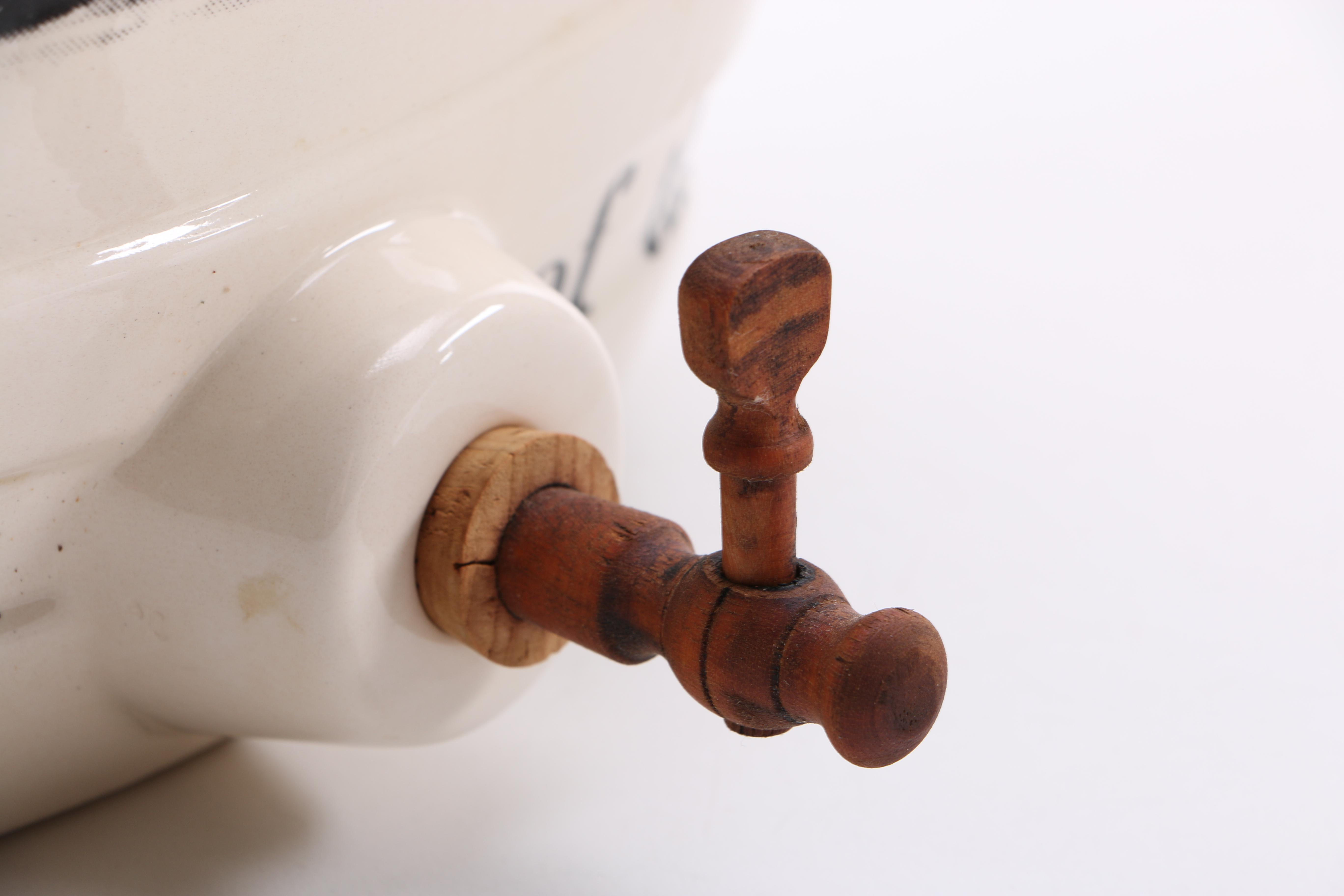 English Black & White Whiskey Ironstone Scotch Whisky Keg