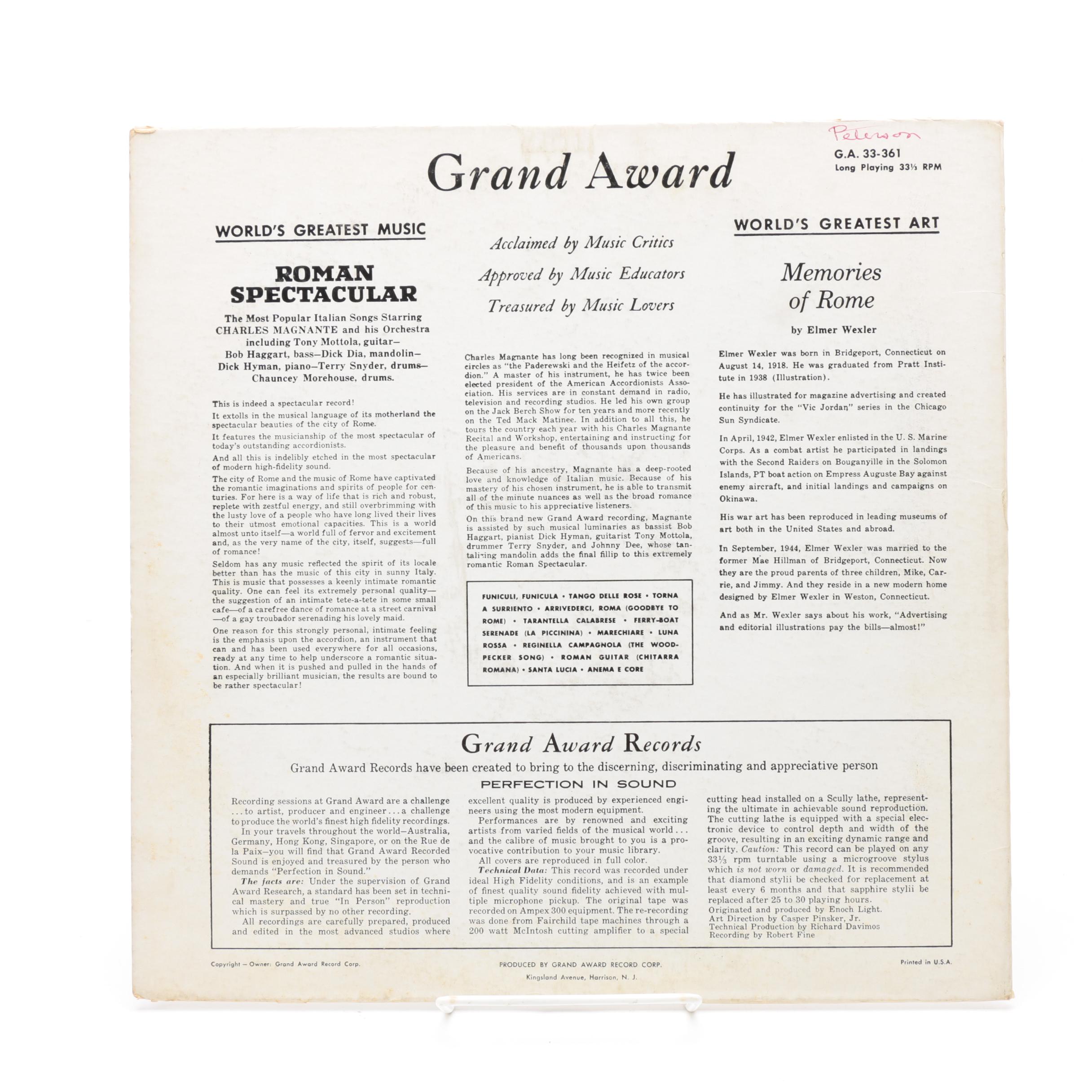 Charlie Chaplin Tribute, Other Orchestral Records