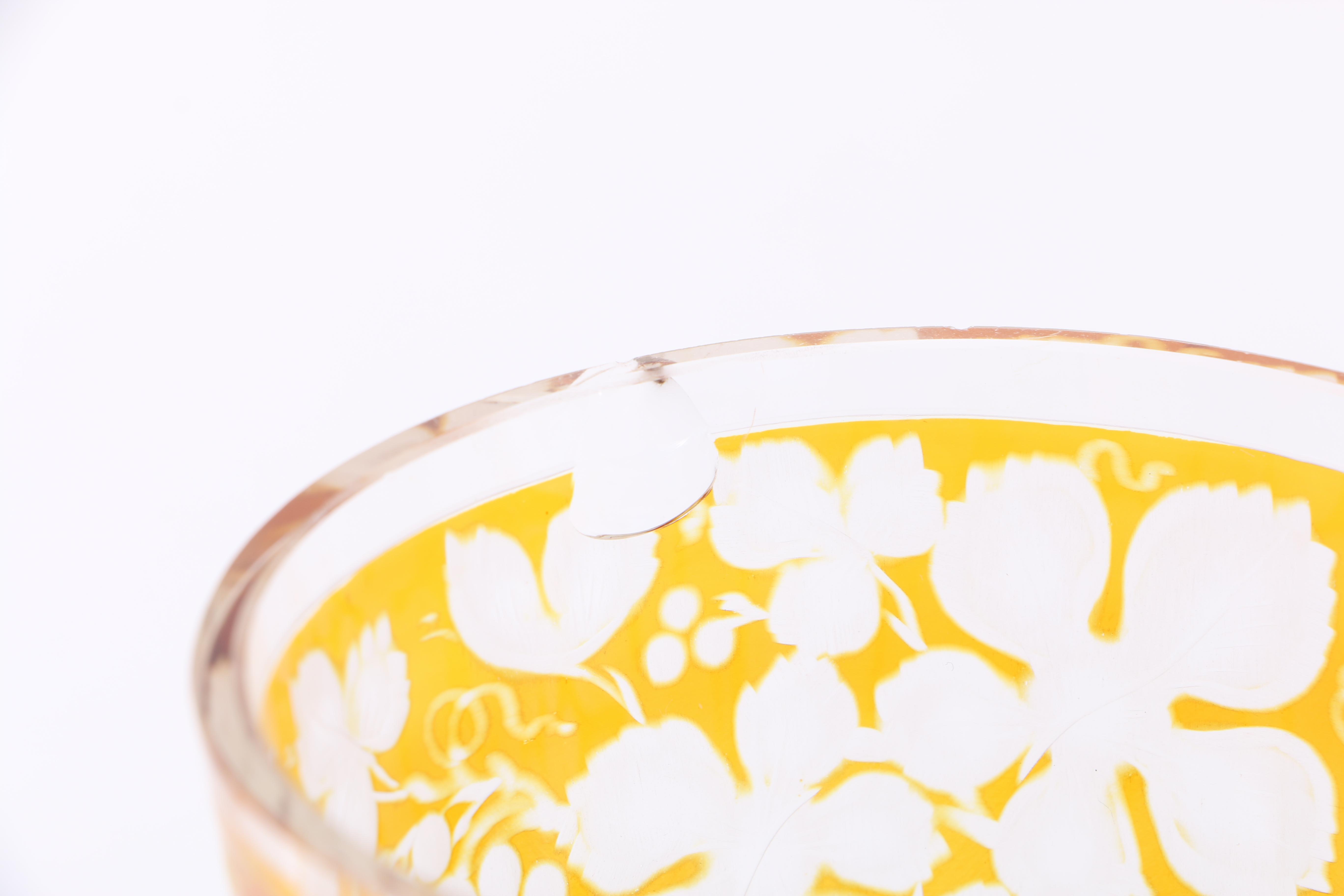 Orange Glass Pitcher and Drinking Glasses