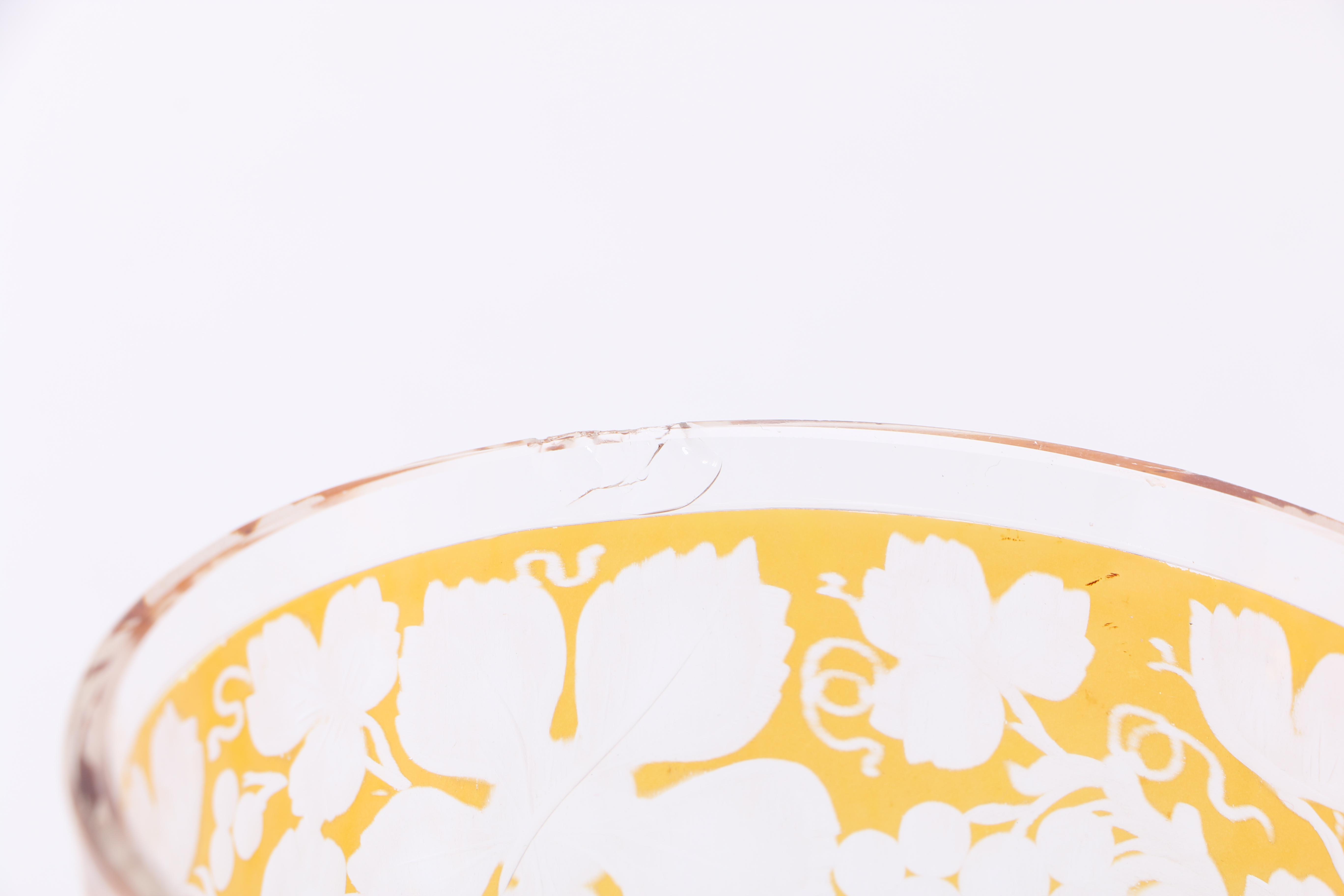 Orange Glass Pitcher and Drinking Glasses