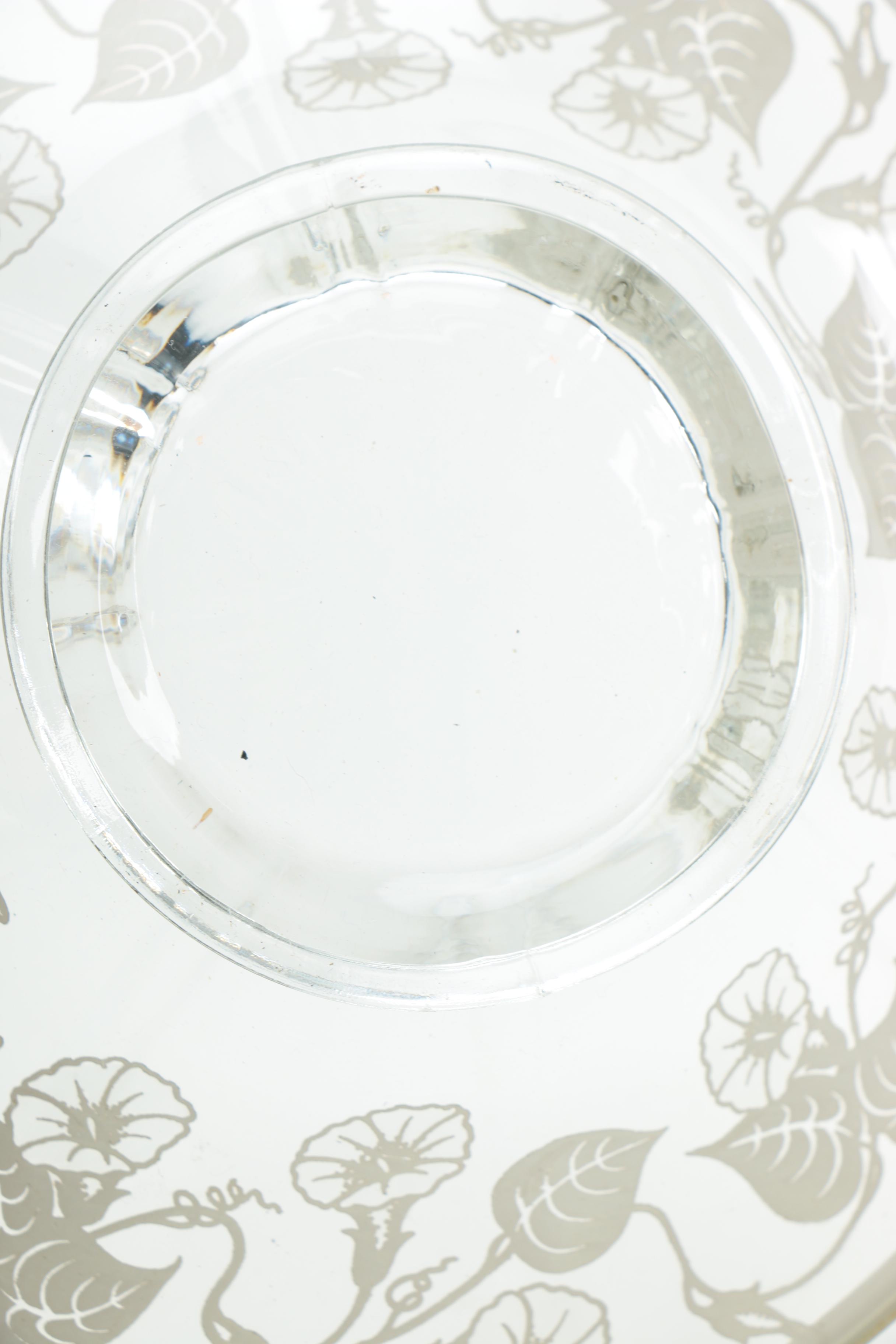 Glass with Silver Overlay Serveware Collection