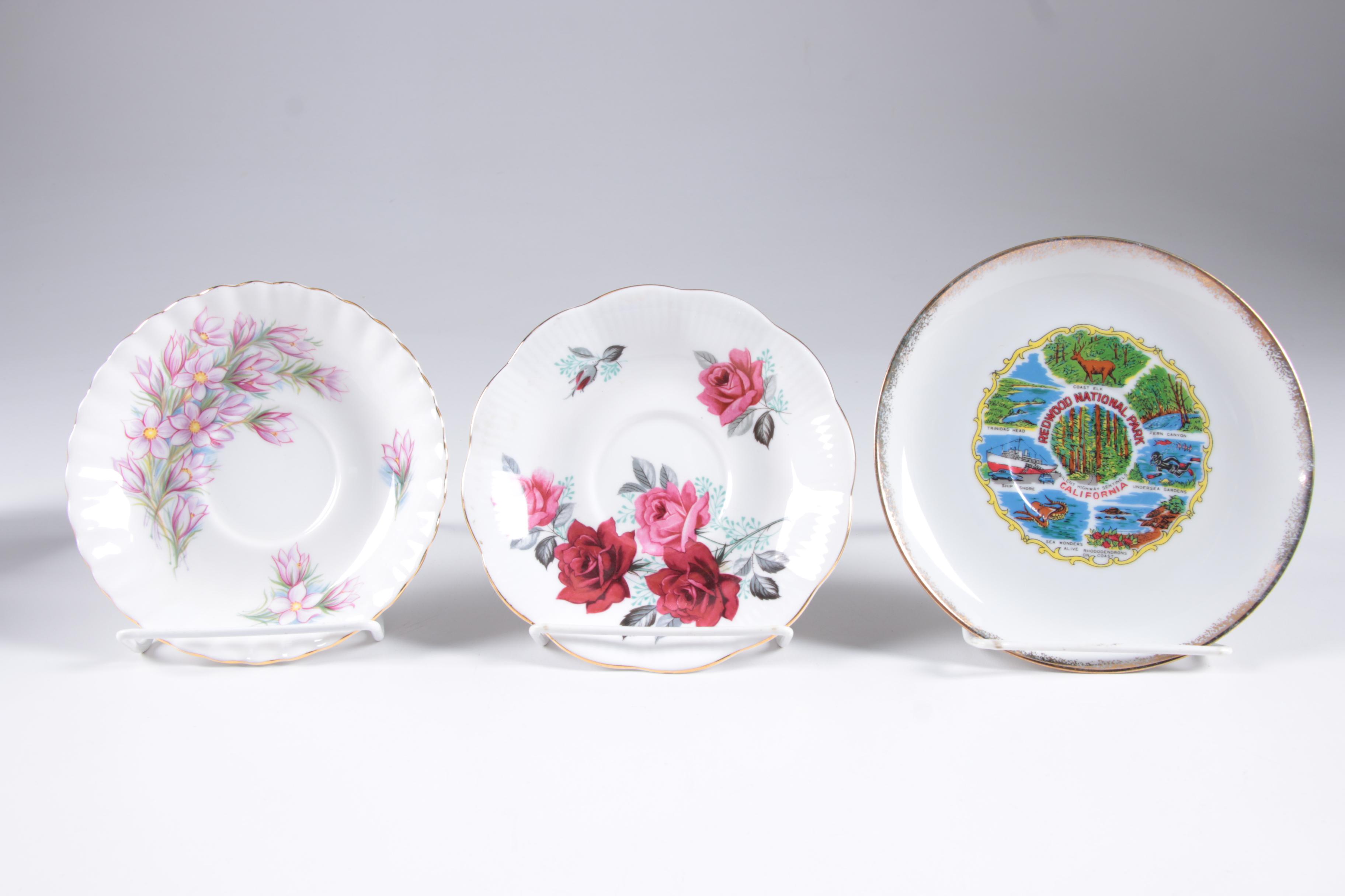 Assorted Teacups with Saucers featuring Royal Albert
