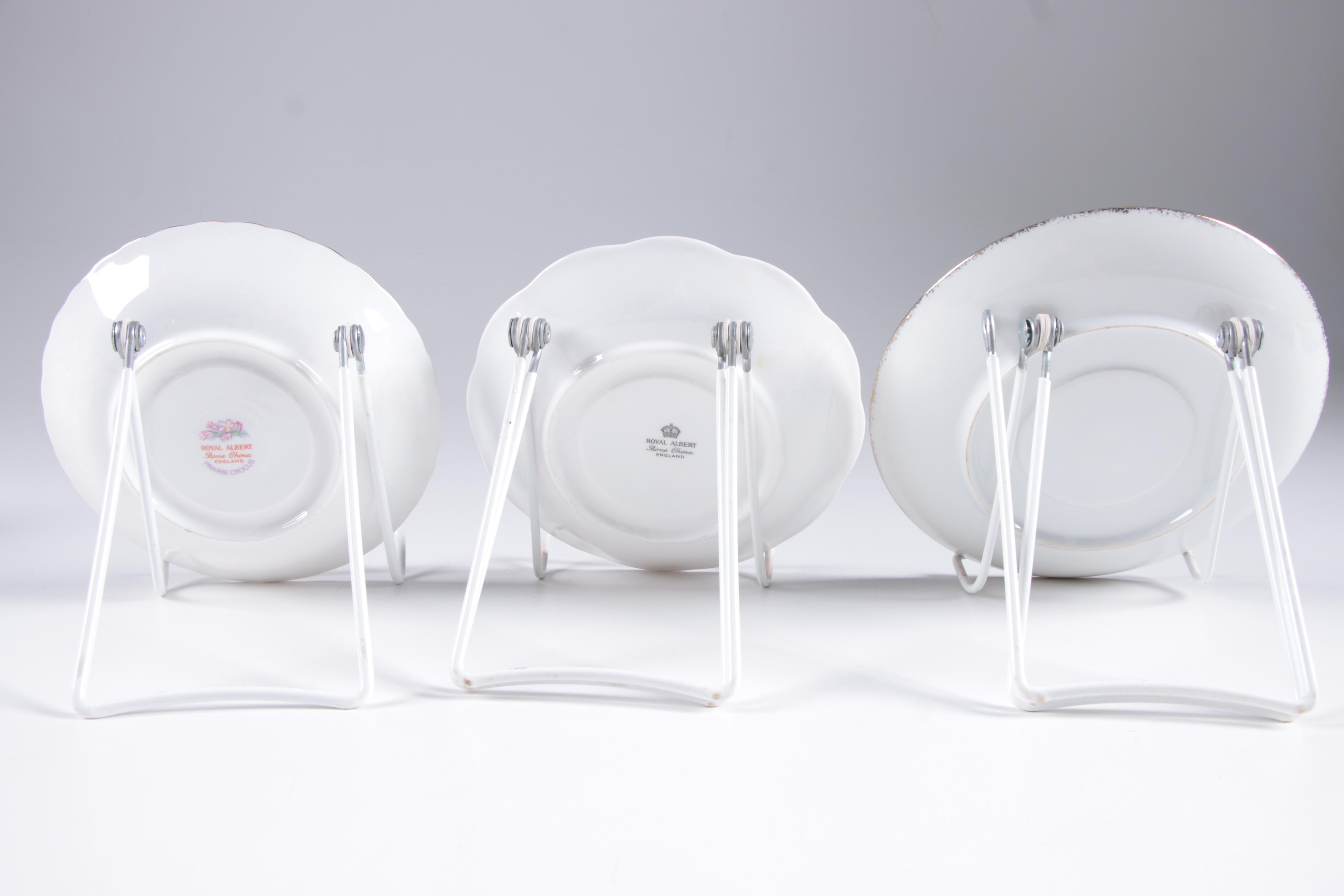 Assorted Teacups with Saucers featuring Royal Albert