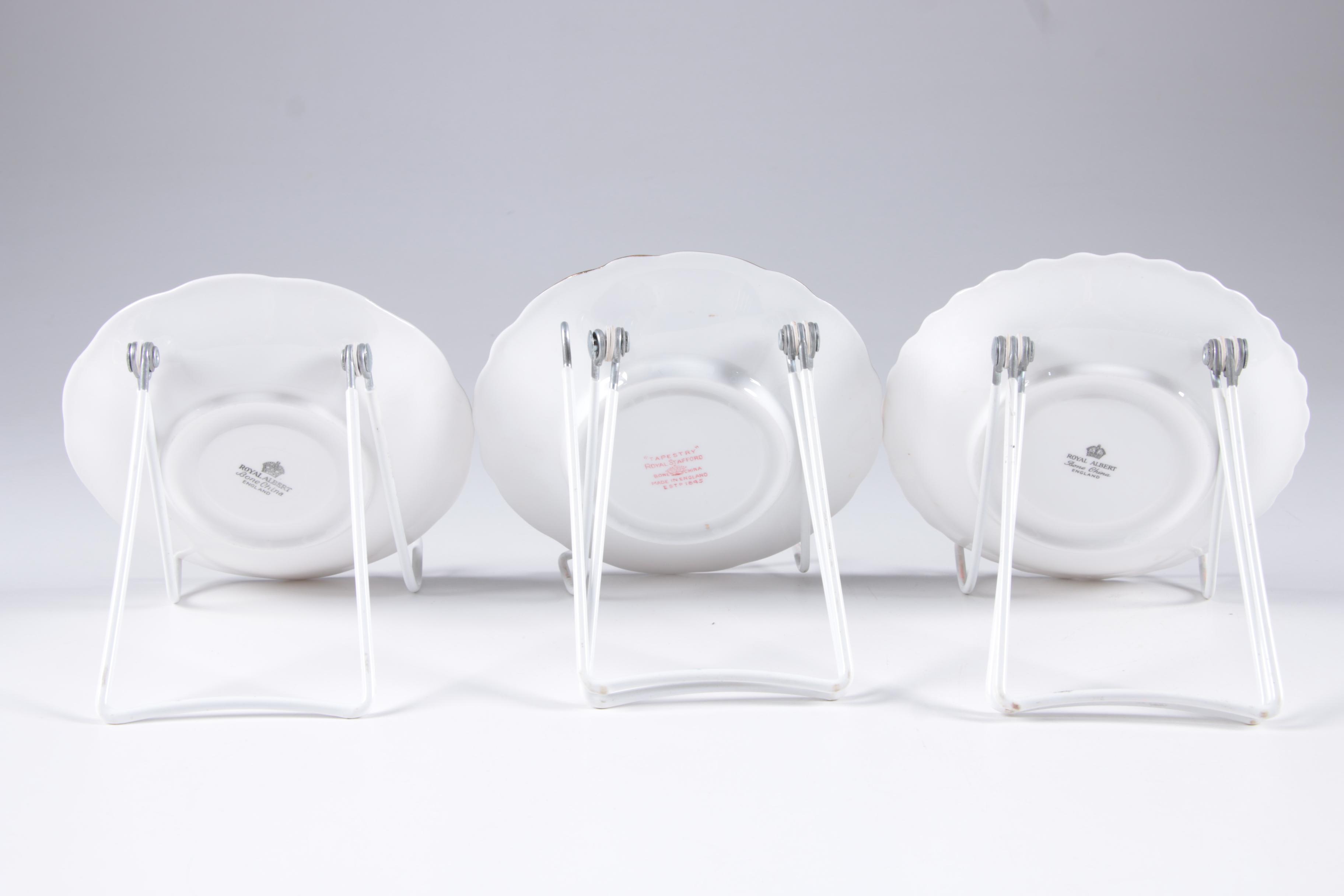 Assorted Teacups with Saucers featuring Royal Albert