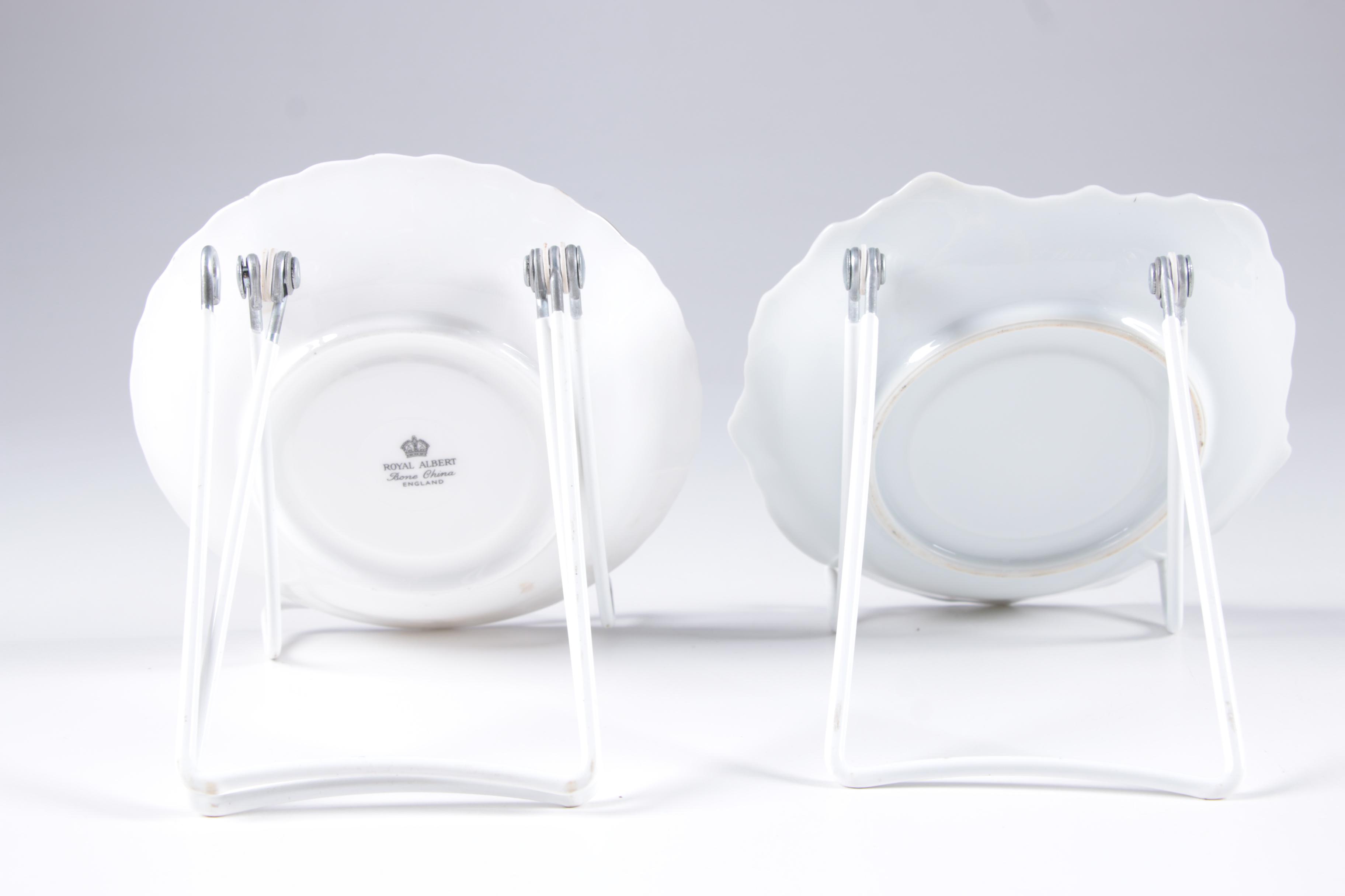 Assorted Teacups with Saucers featuring Royal Albert