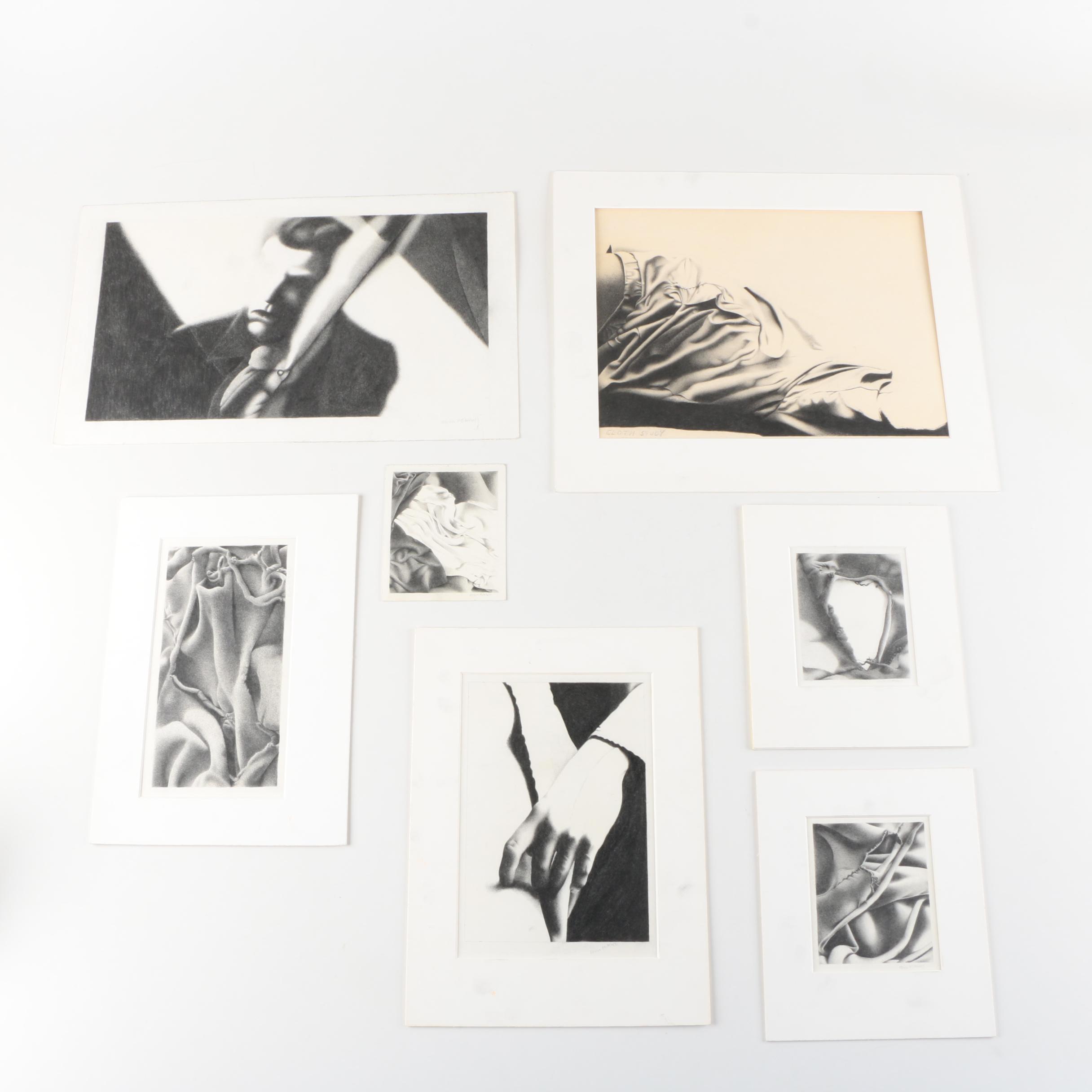 Kevin Mitchell Abstract Charcoal Drawings