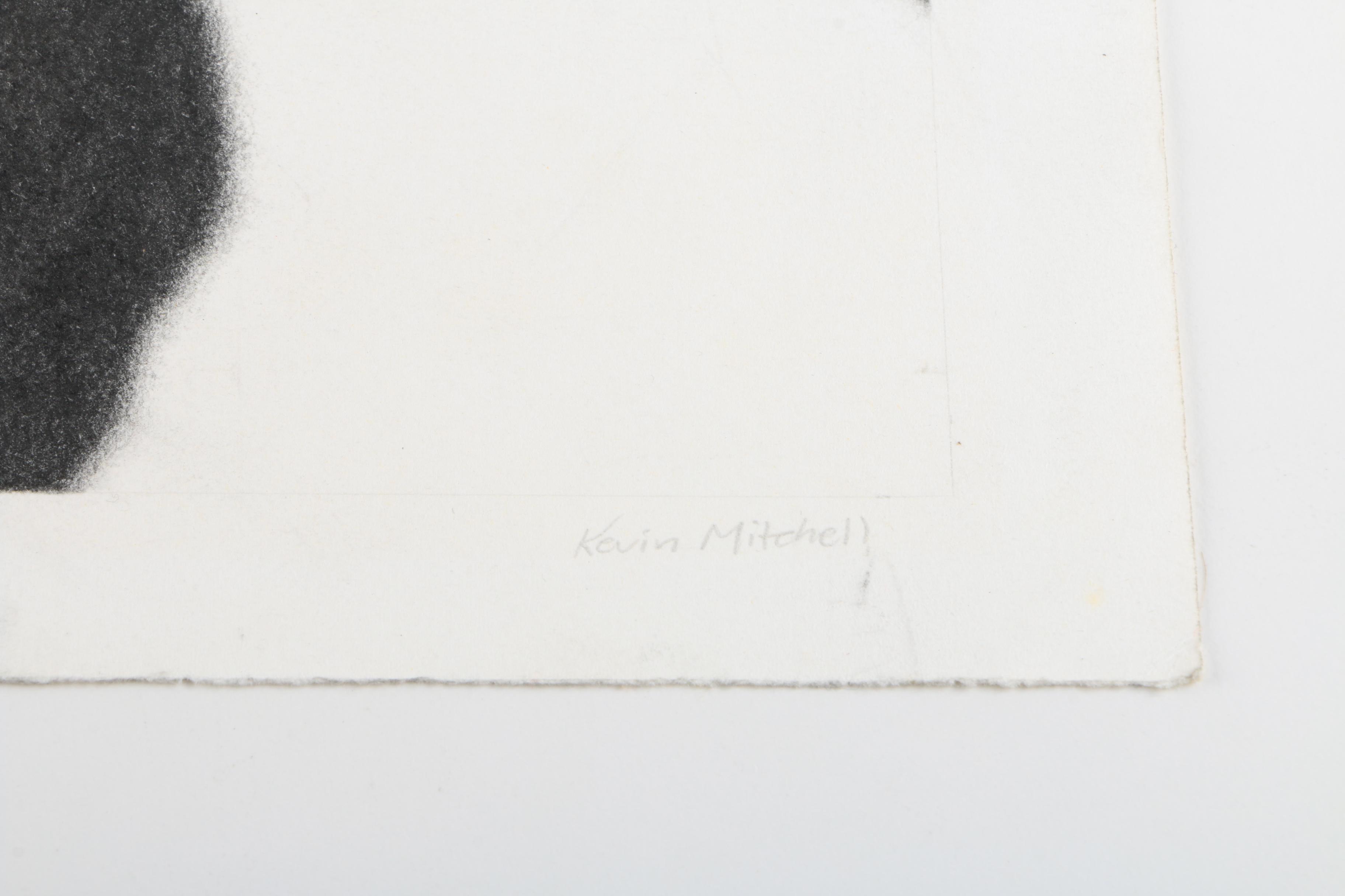 Kevin Mitchell Abstract Charcoal Drawings