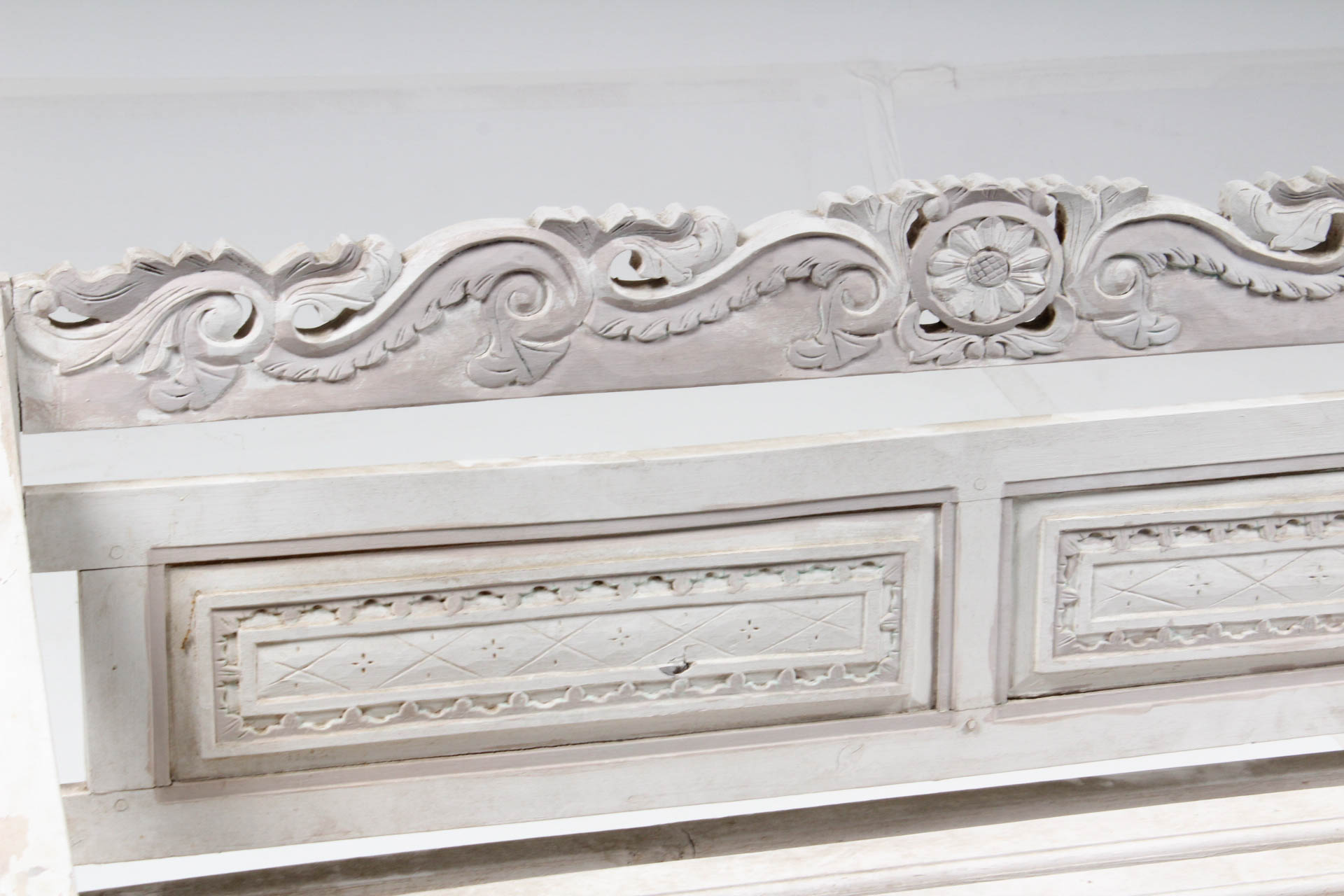 Shabby Cottage Style Wood Bench