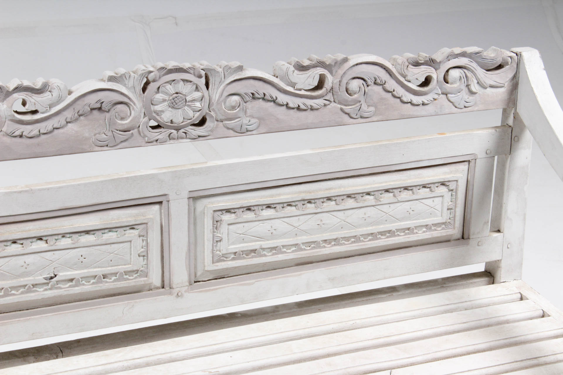 Shabby Cottage Style Wood Bench