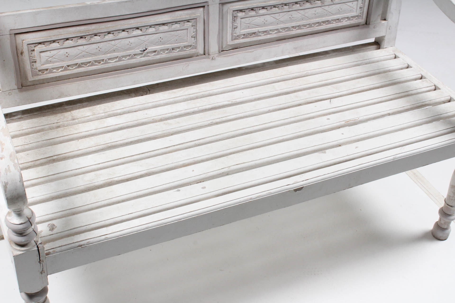 Shabby Cottage Style Wood Bench