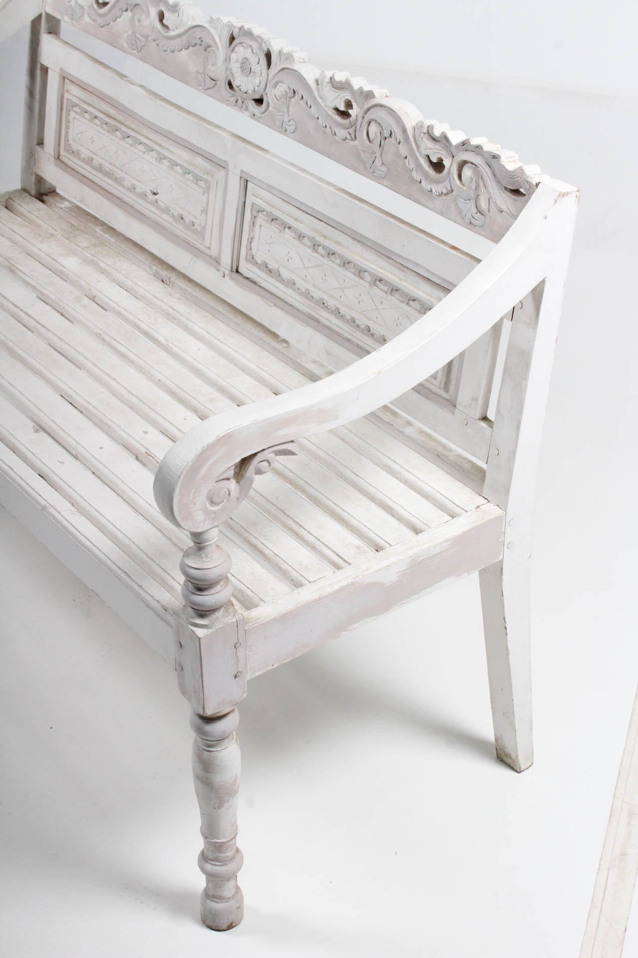 Shabby Cottage Style Wood Bench