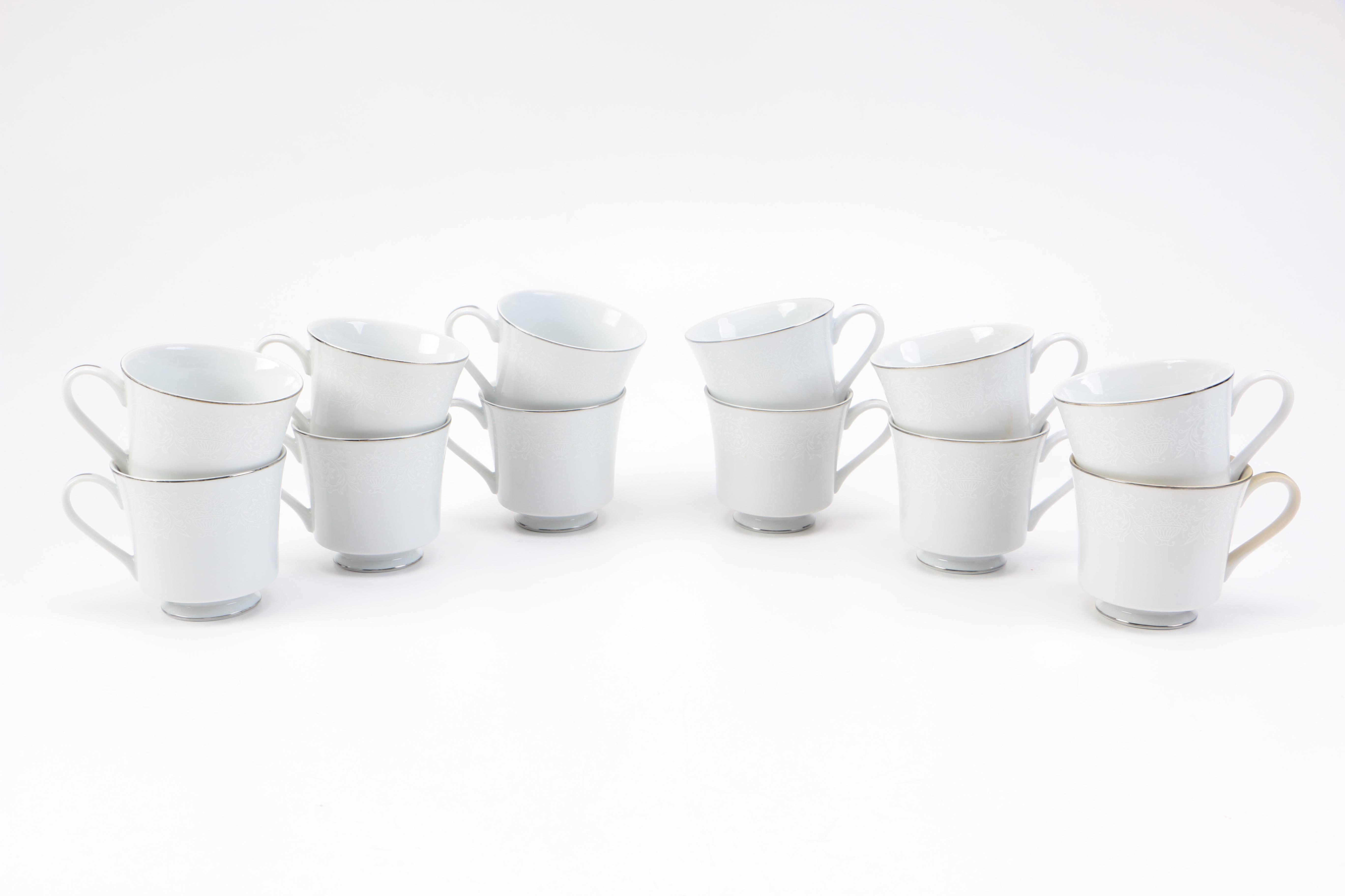 Crown Victoria "Lovelace" Teacups and Saucers