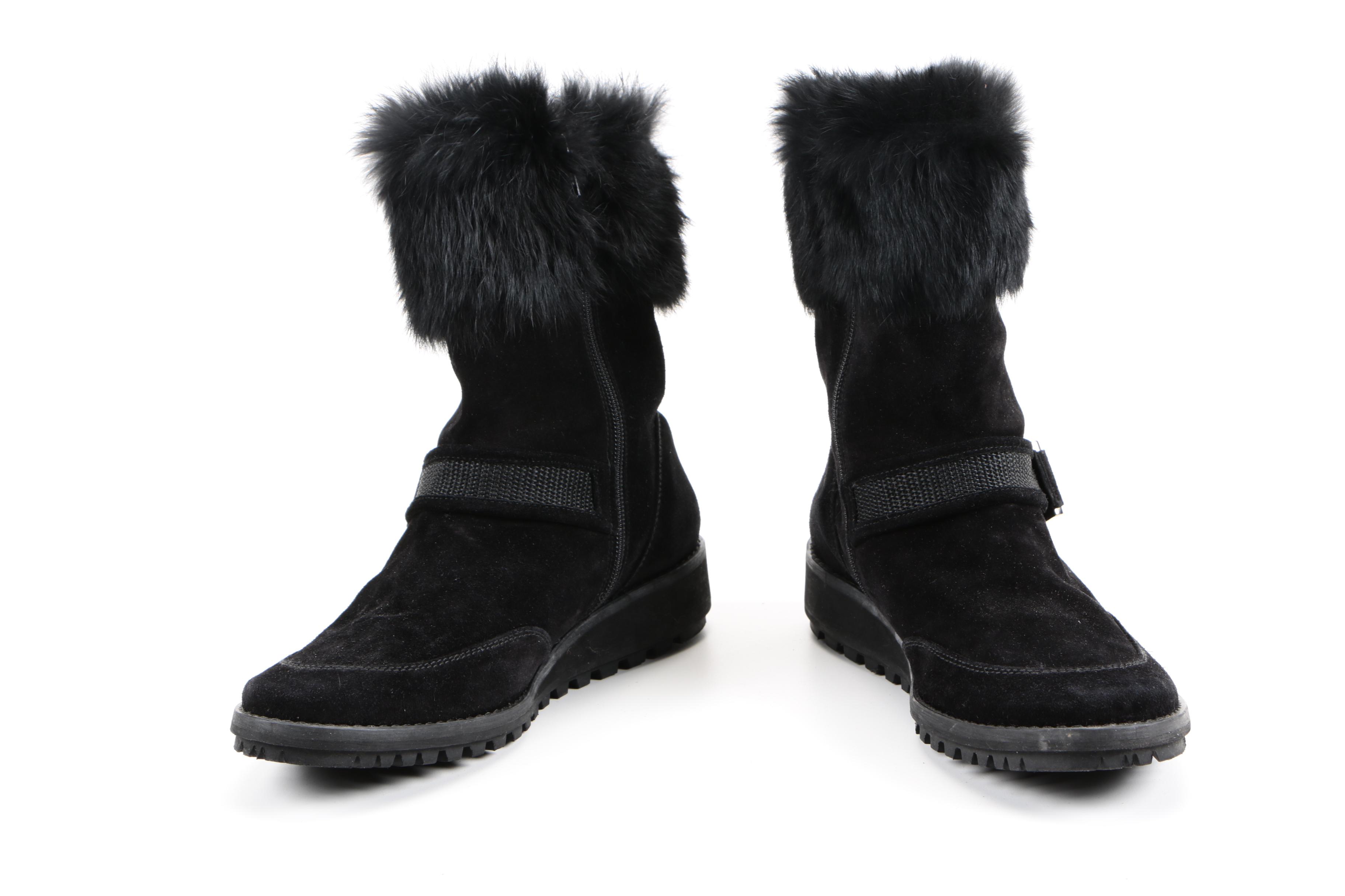 Stuart Weitzman Fur Boots and Steve Madden Wedges