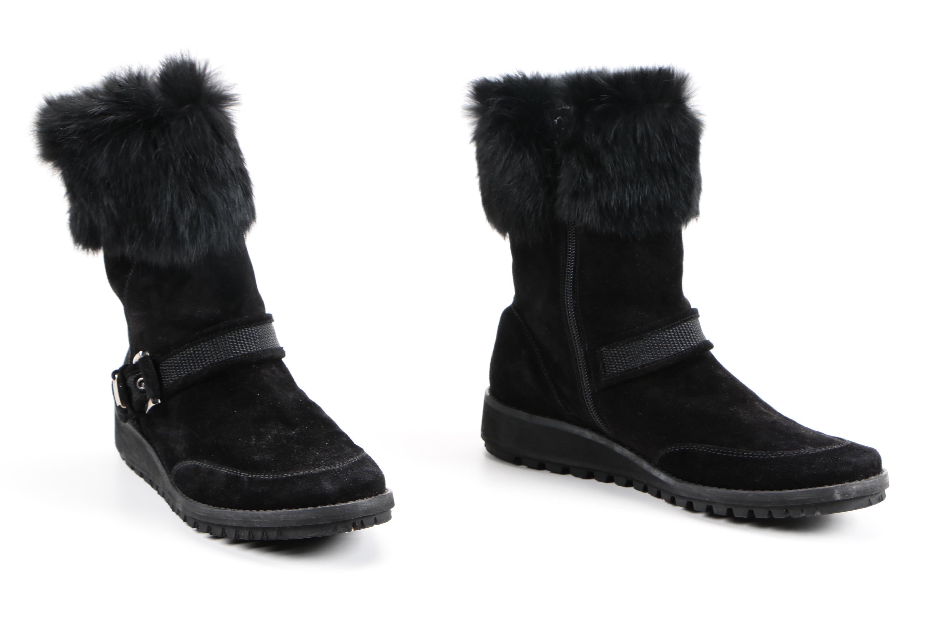 Stuart Weitzman Fur Boots and Steve Madden Wedges