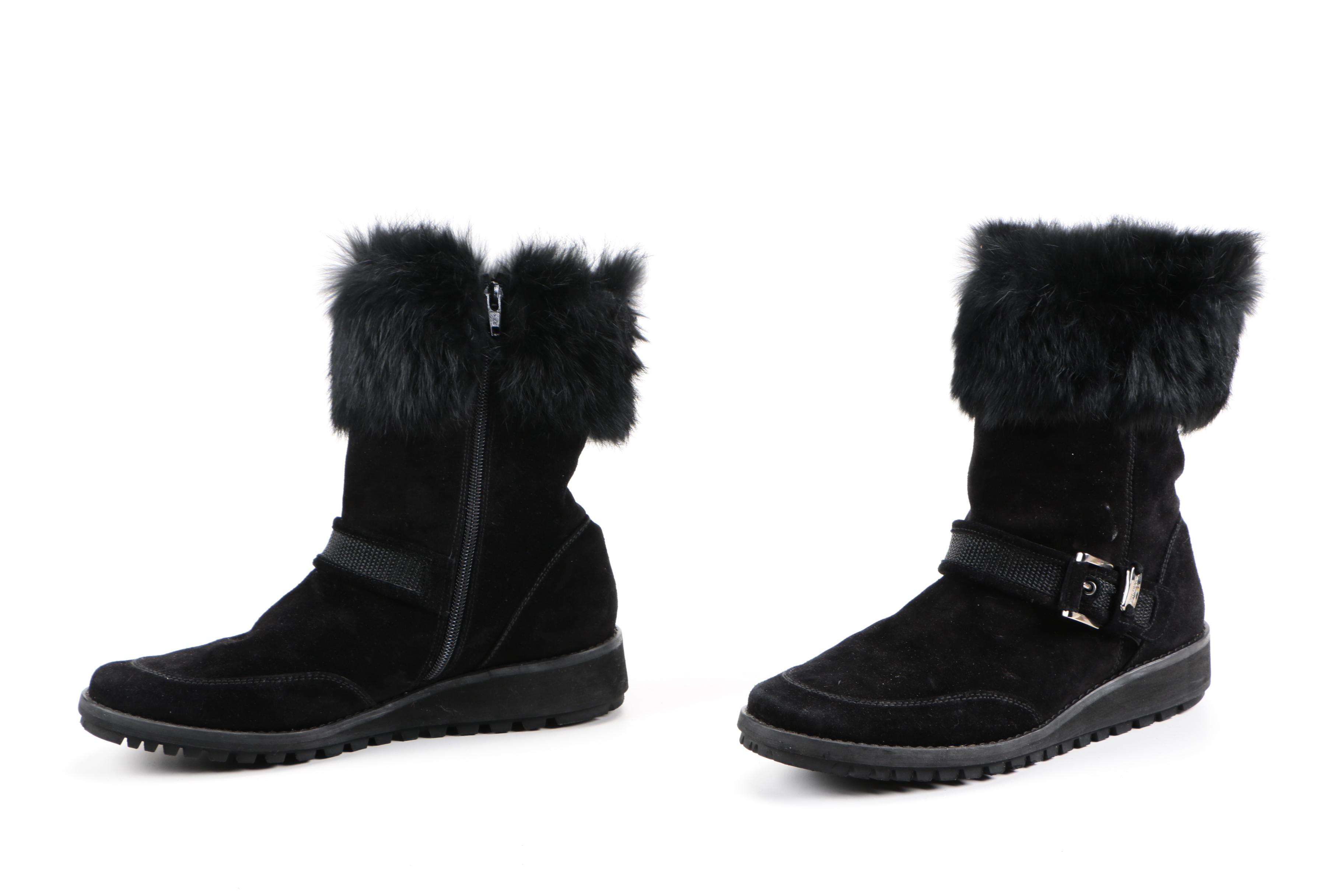 Stuart Weitzman Fur Boots and Steve Madden Wedges