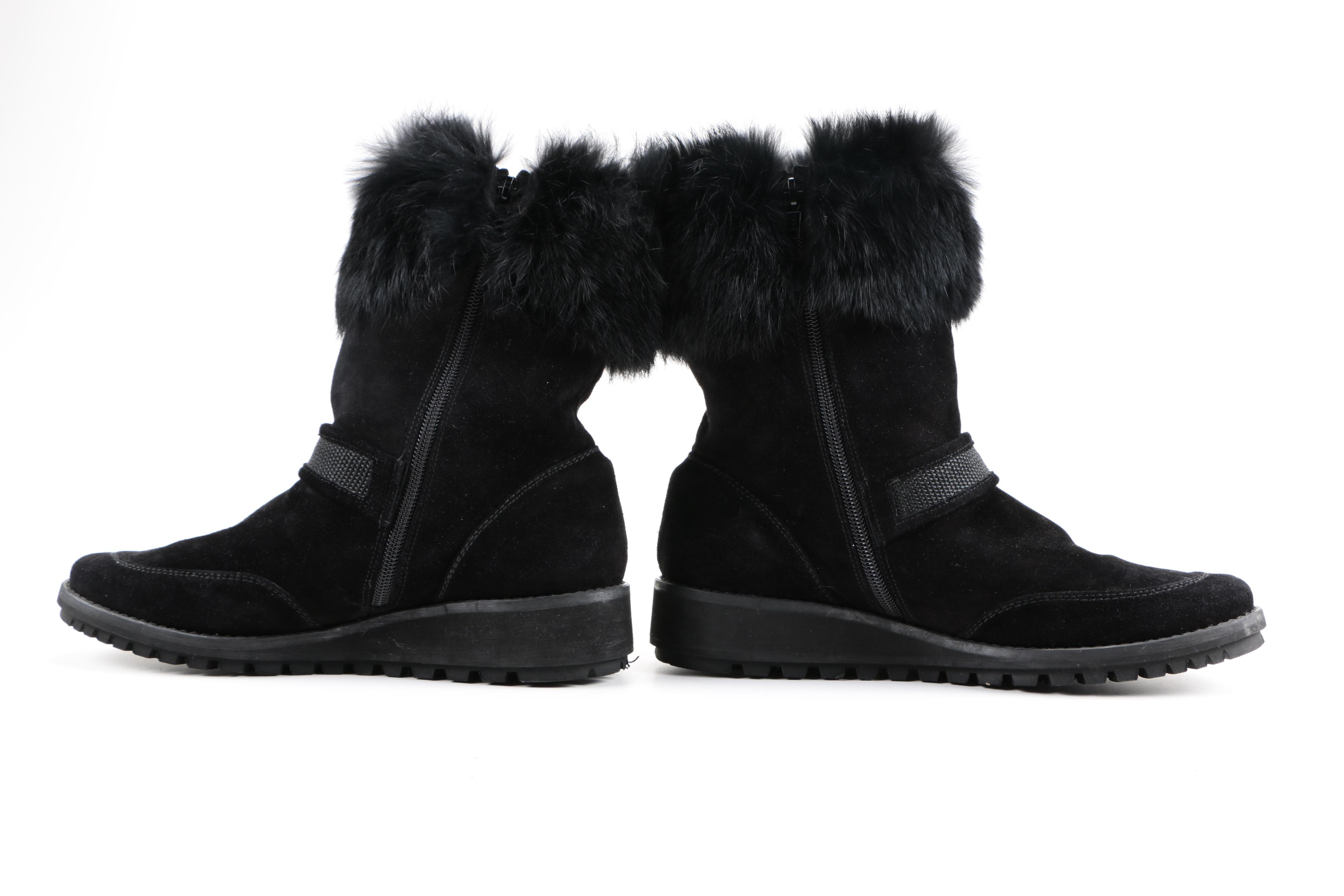 Stuart Weitzman Fur Boots and Steve Madden Wedges
