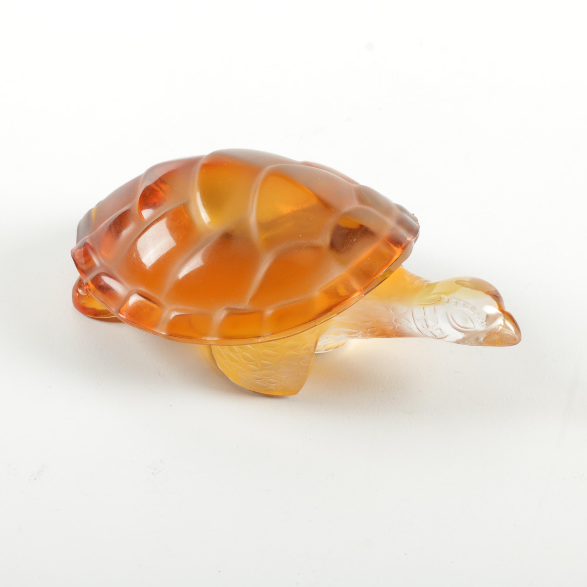 Lalique Crystal Turtle