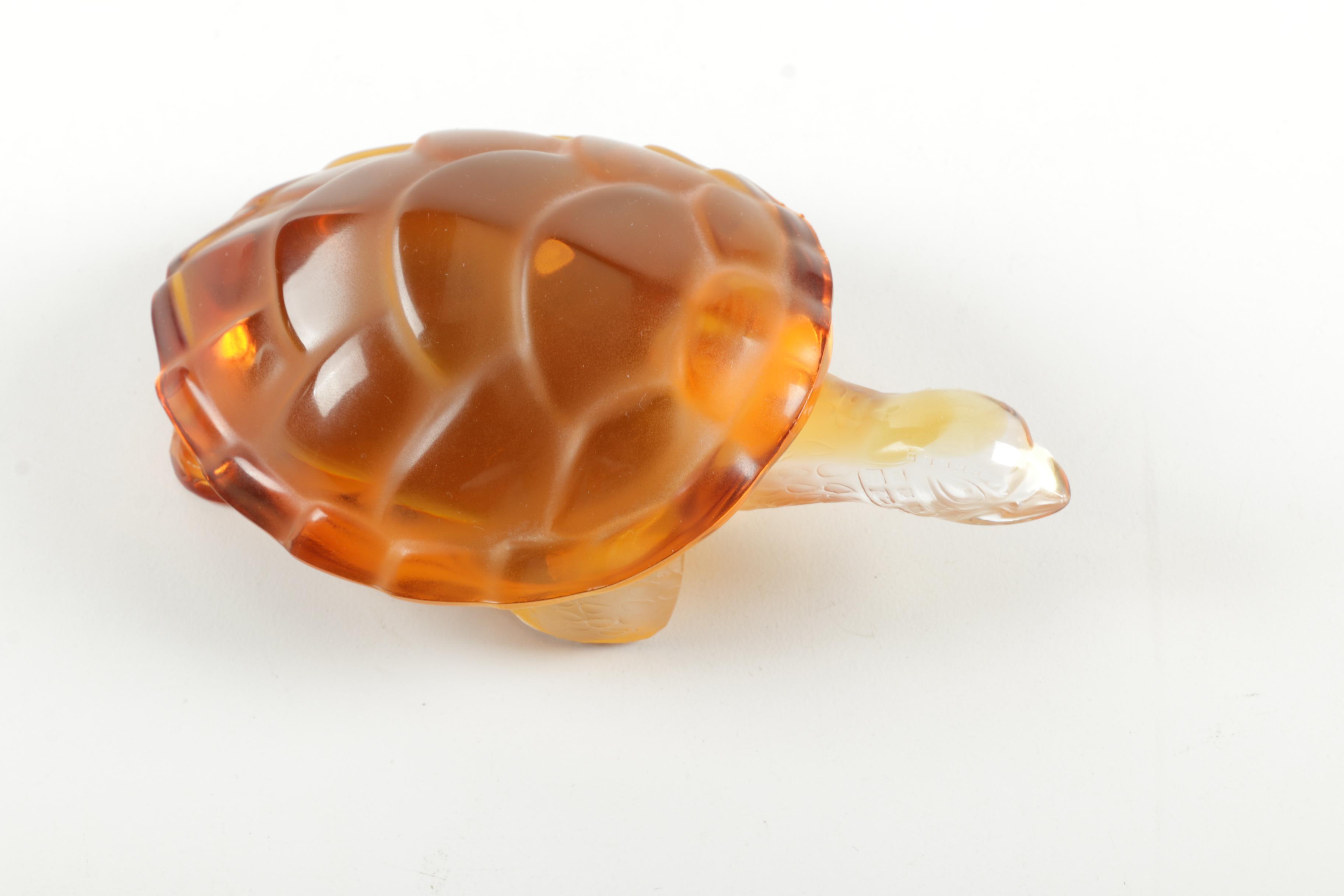 Lalique Crystal Turtle