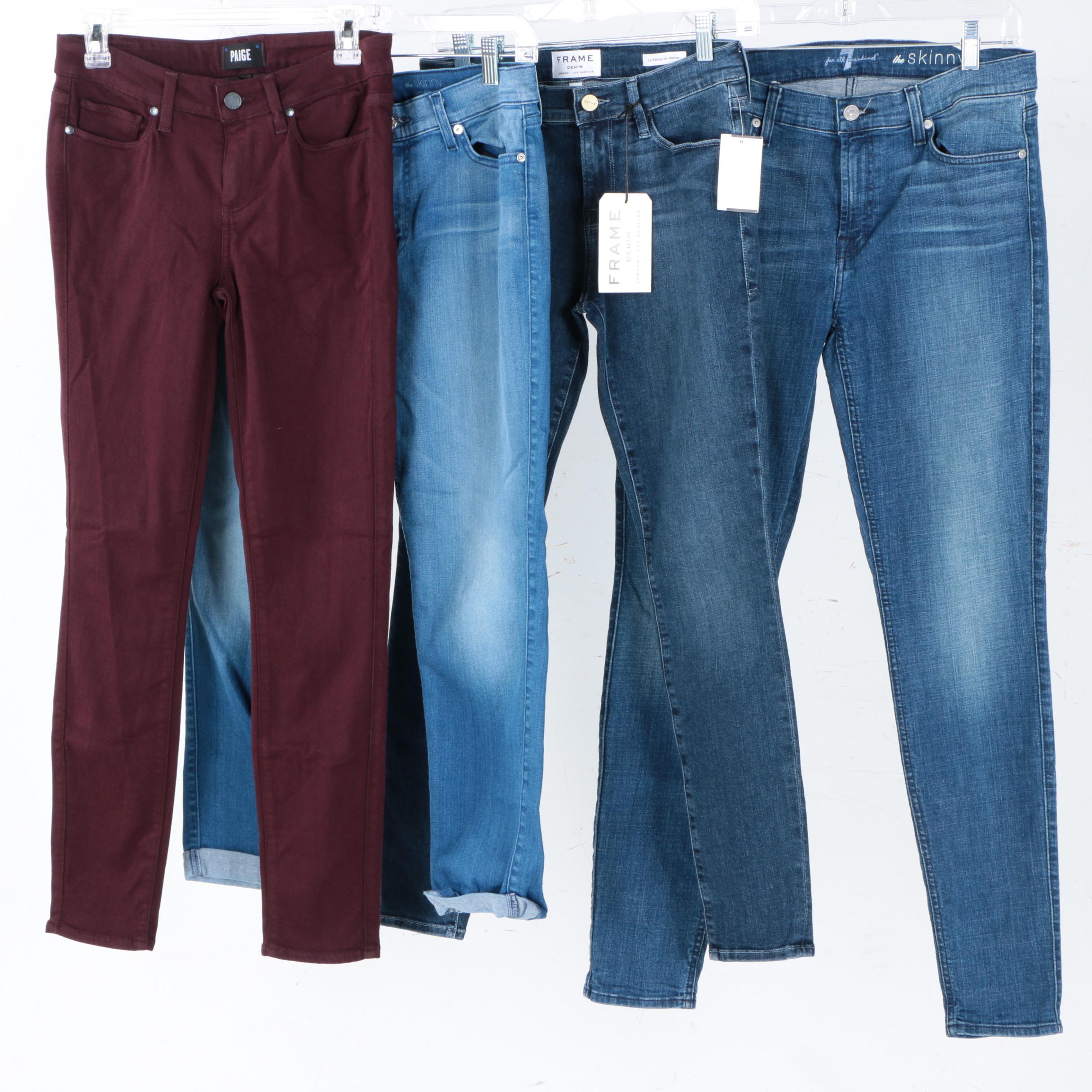 Assortment of Womens Jeans Including 7 for All Mankind
