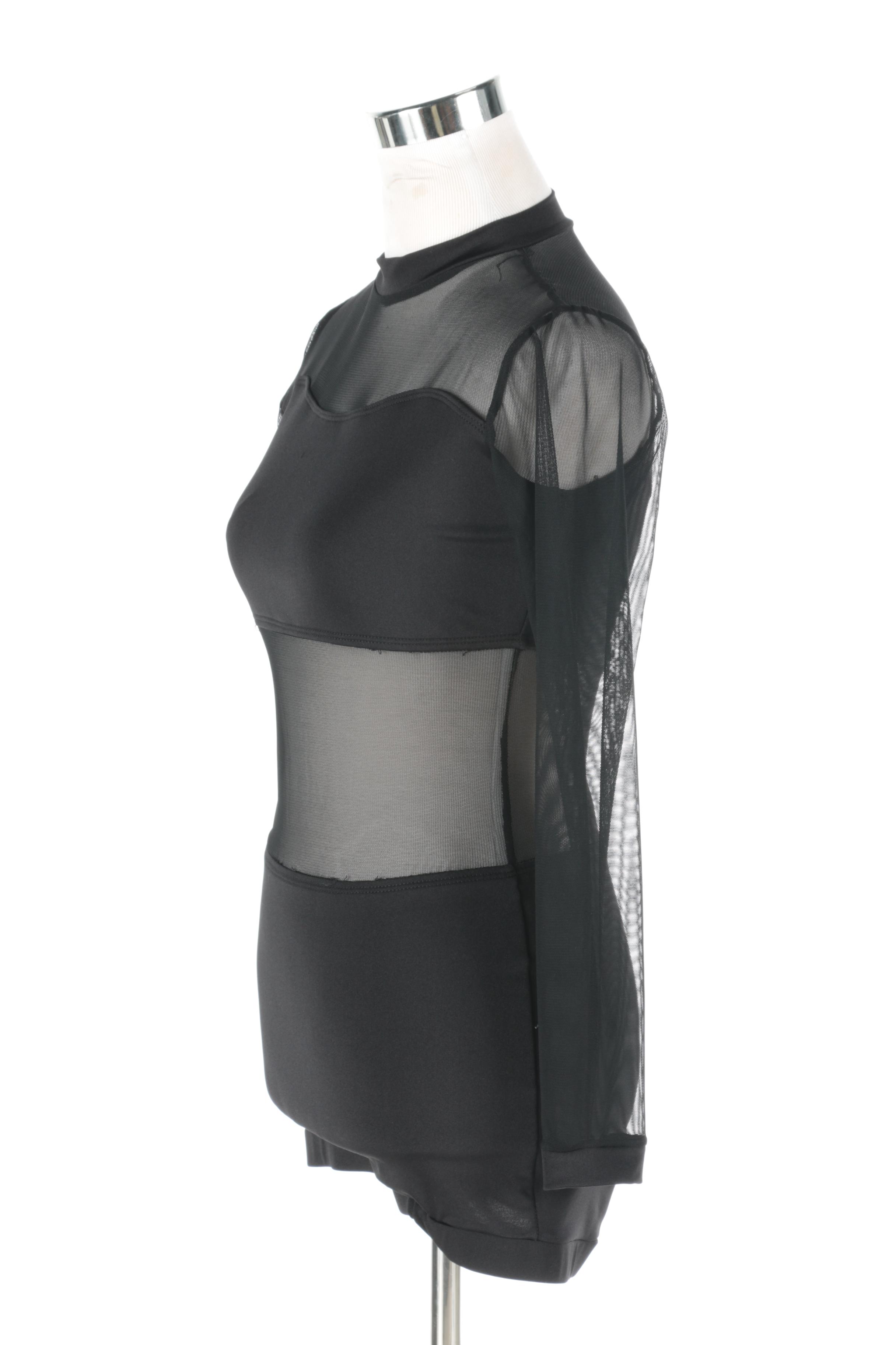 Black Bodysuit Romper by Natalie Dance Wear