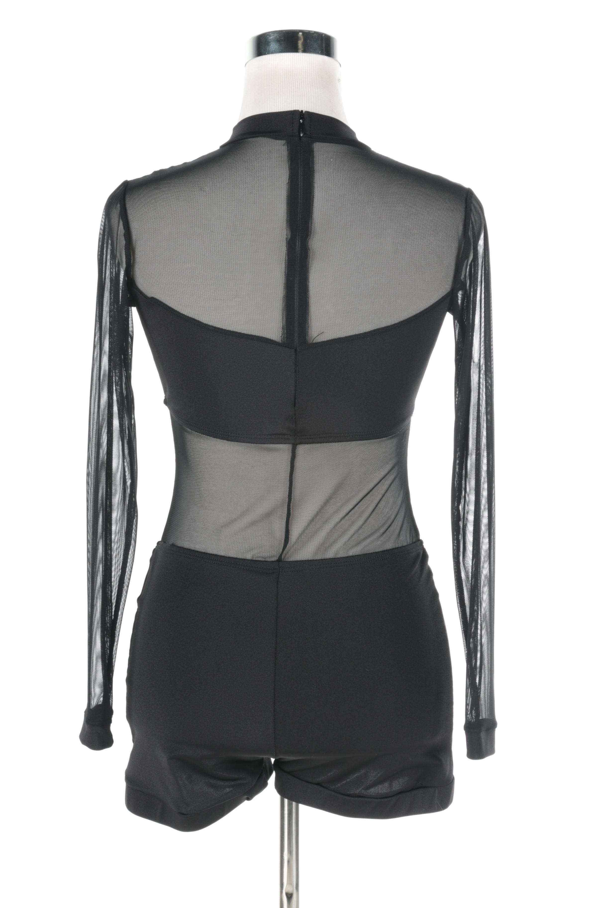 Black Bodysuit Romper by Natalie Dance Wear