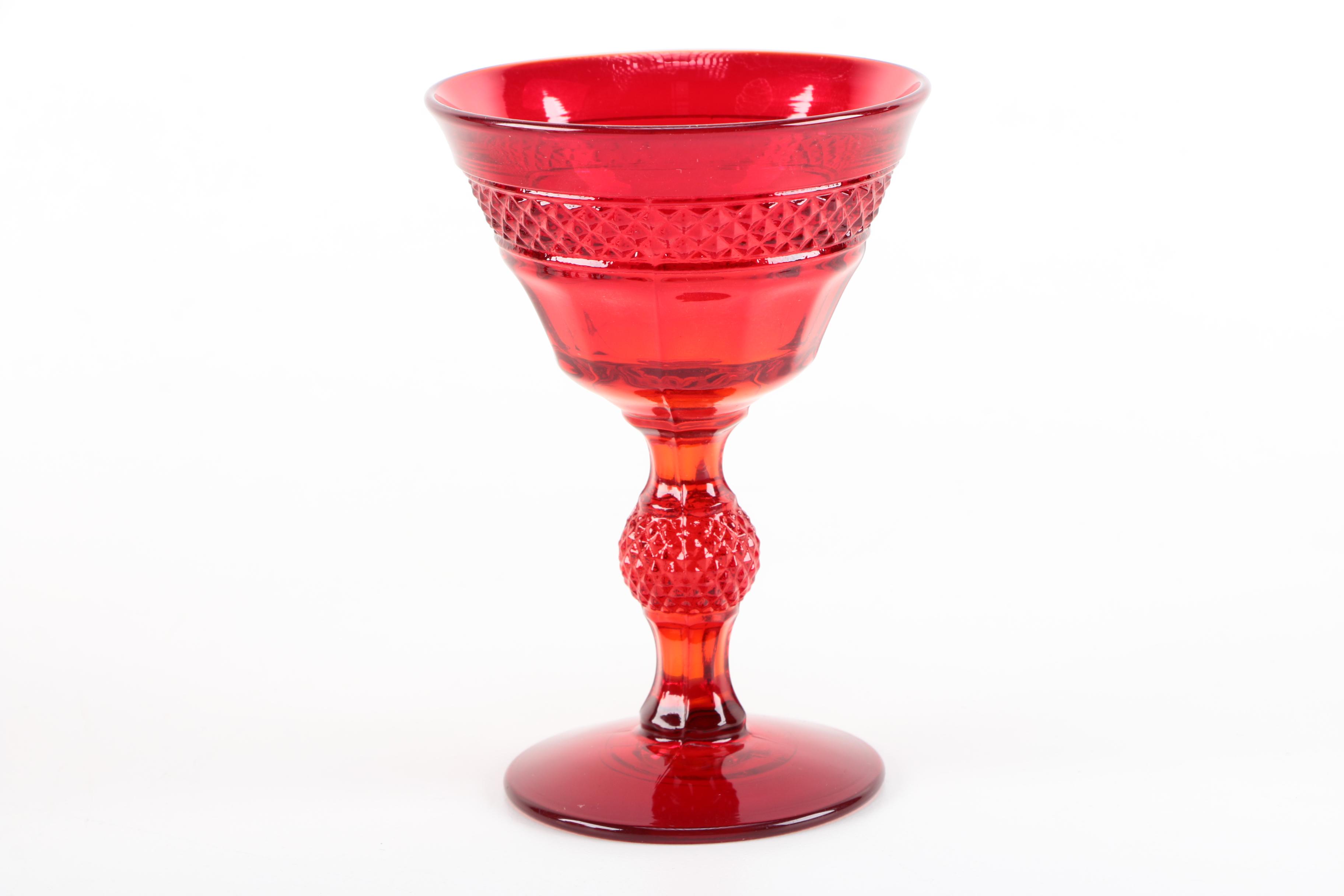 Vintage Viking "Mt. Vernon Red" Liquor Cocktail Glasses