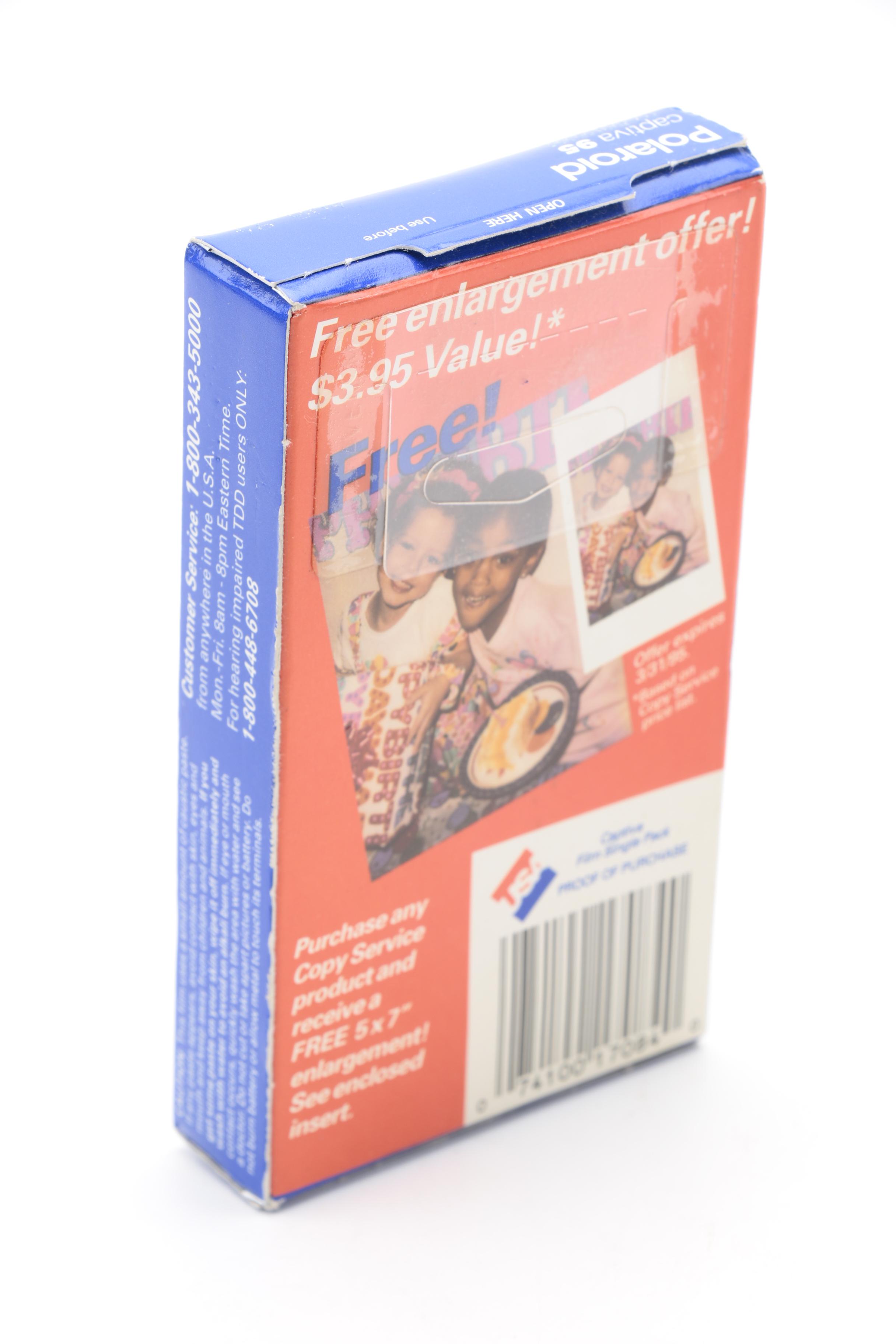 Silver Express Polaroid Camera with Two Boxes of Instant Film