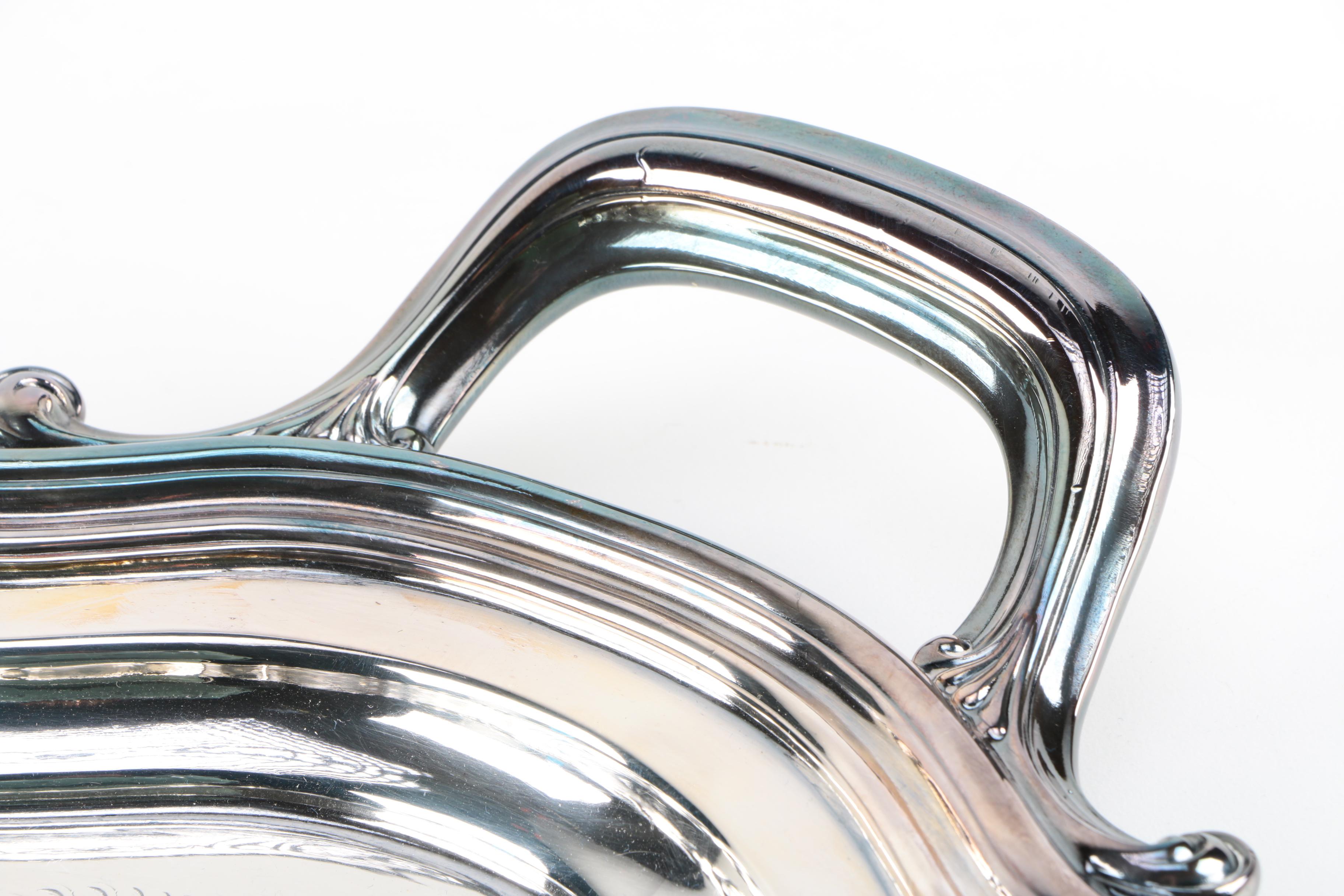 Reed & Barton Silver Plate Waiter Tray in "Winthrop"