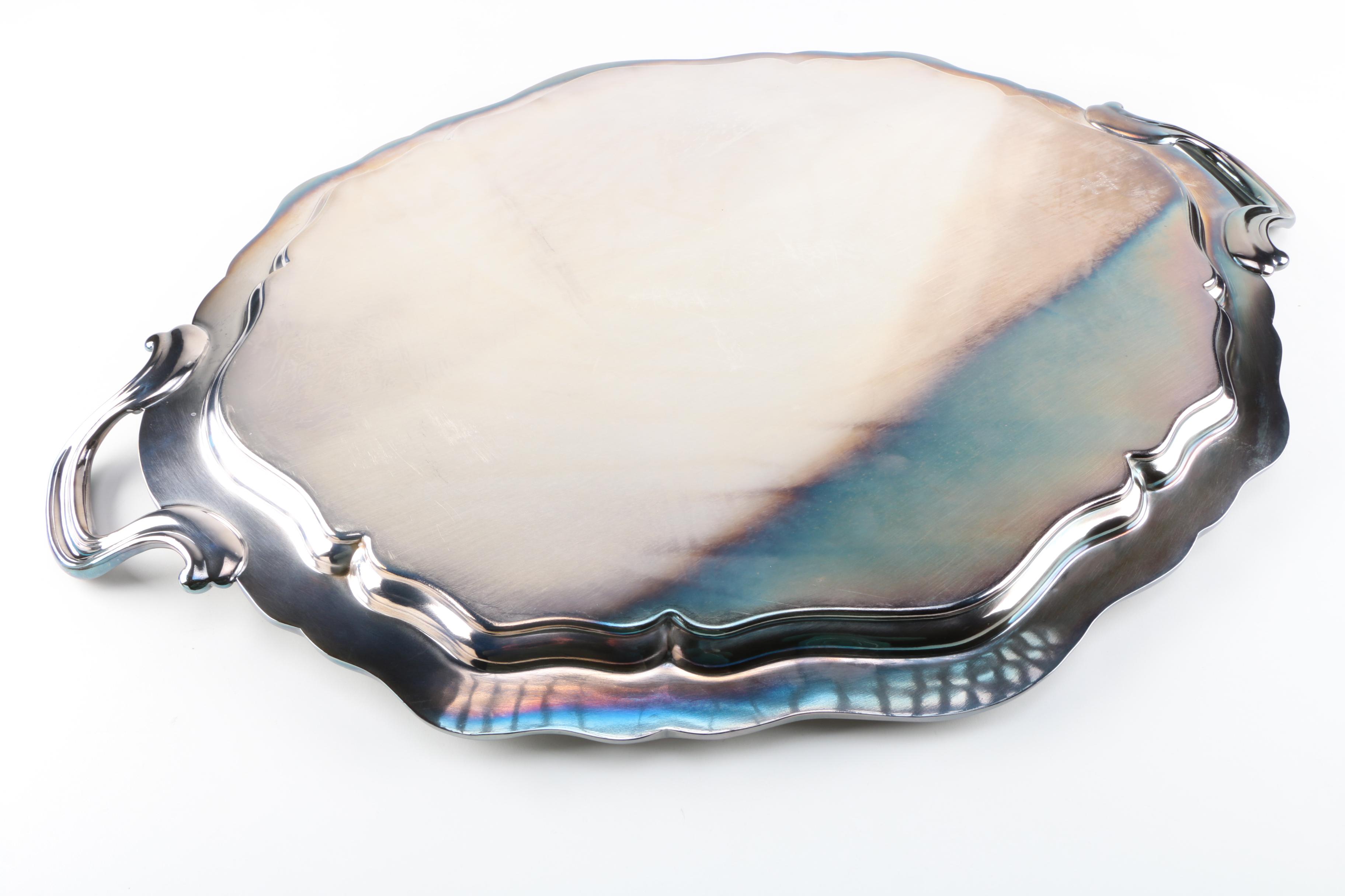 Reed & Barton Silver Plate Waiter Tray in "Winthrop"