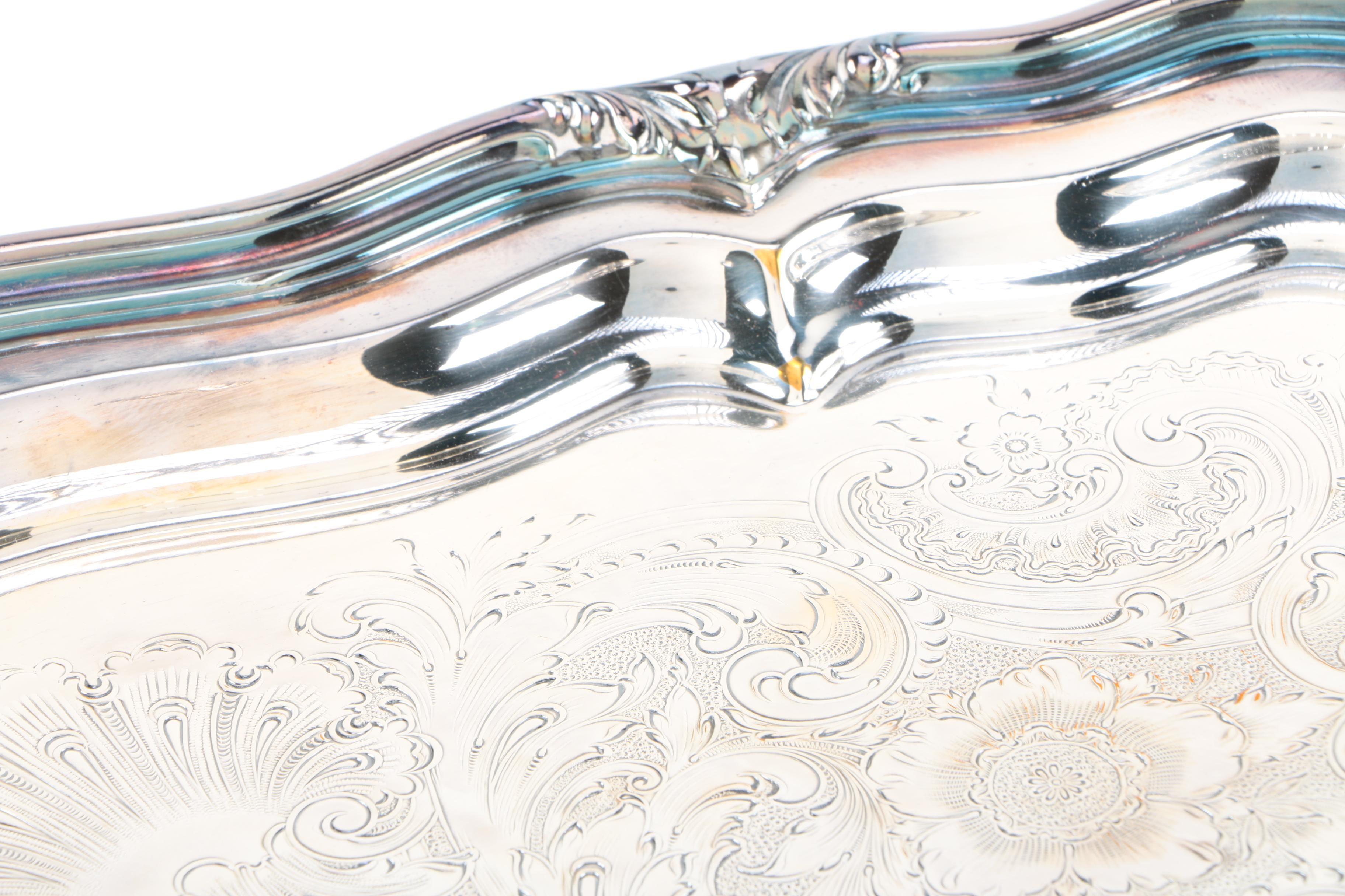 Reed & Barton Silver Plate Waiter Tray in "Winthrop"