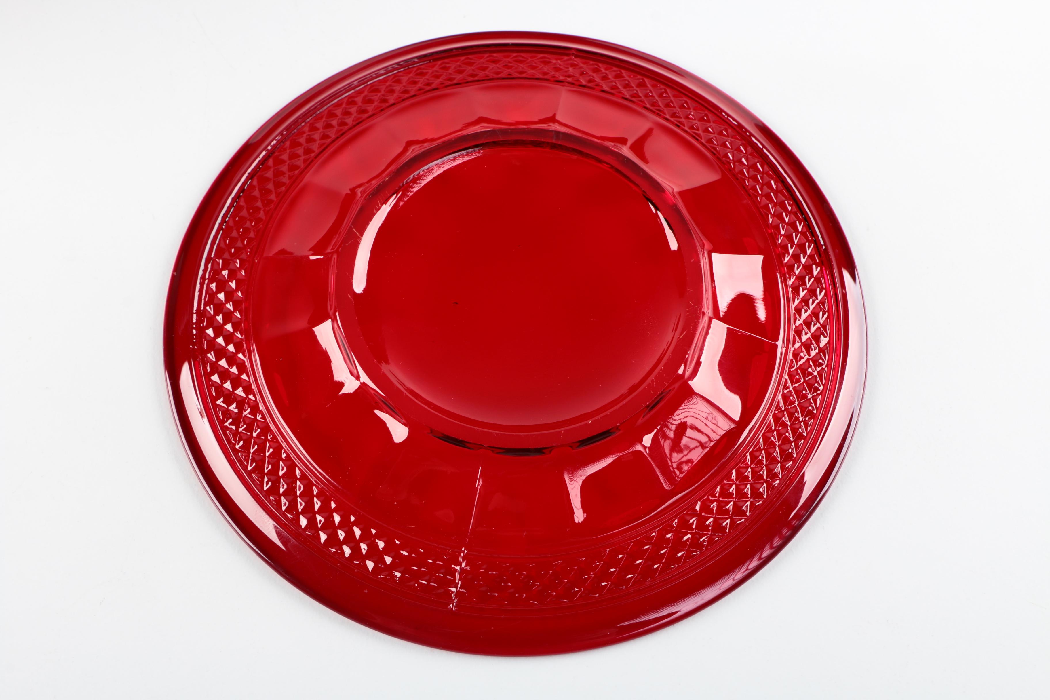 Vintage Cranberry Ruby Glass Tableware