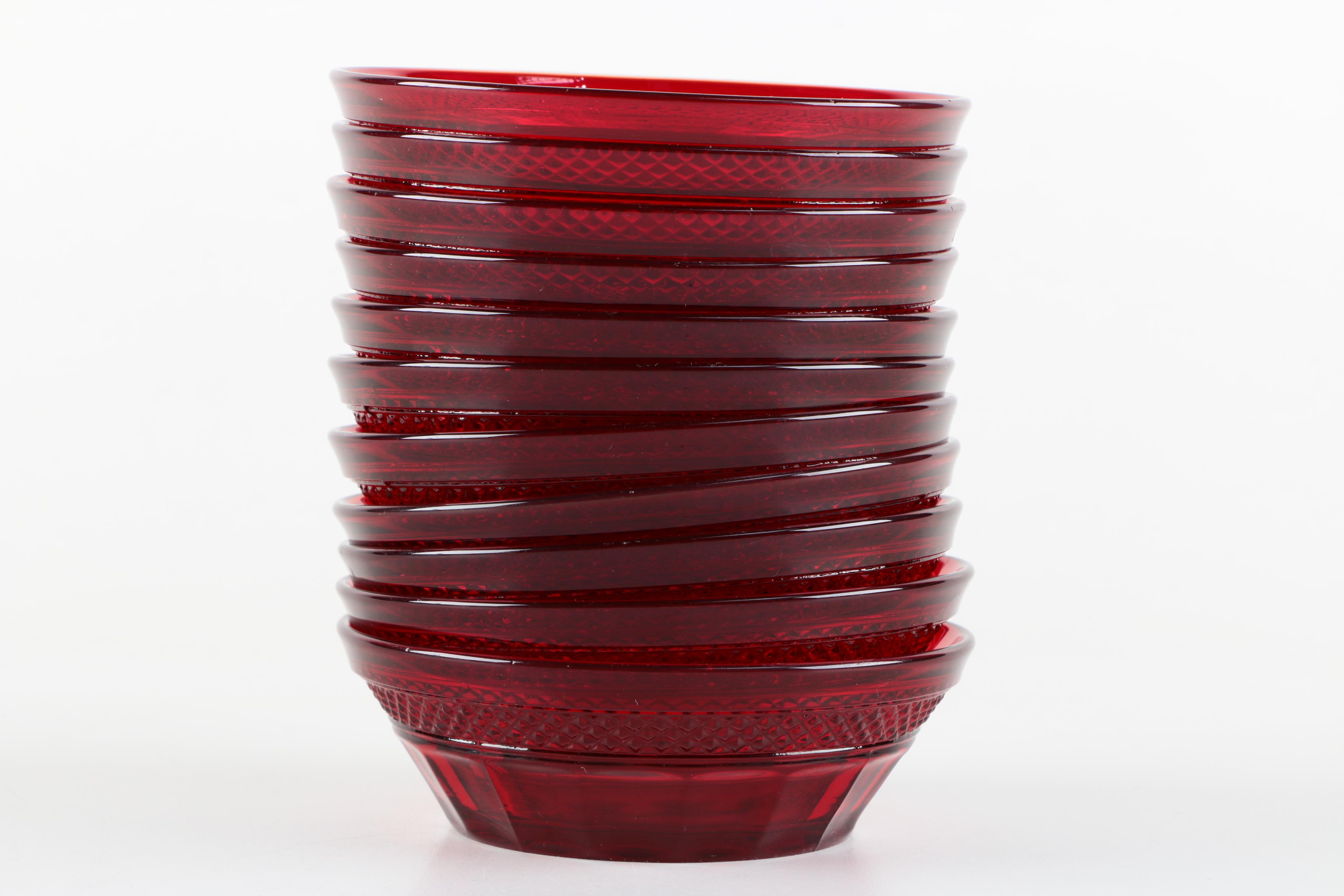Vintage Cranberry Ruby Glass Tableware