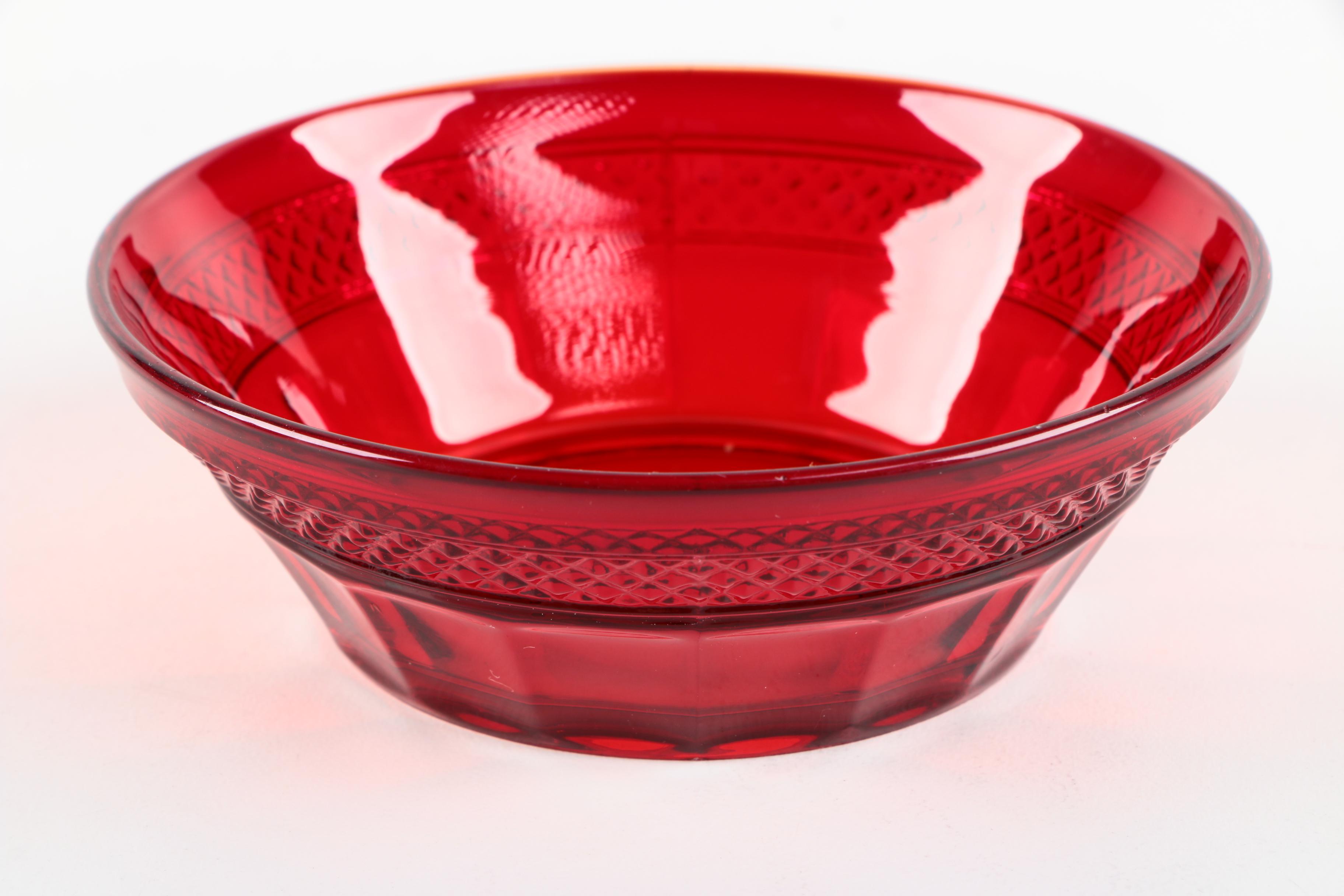 Vintage Cranberry Ruby Glass Tableware