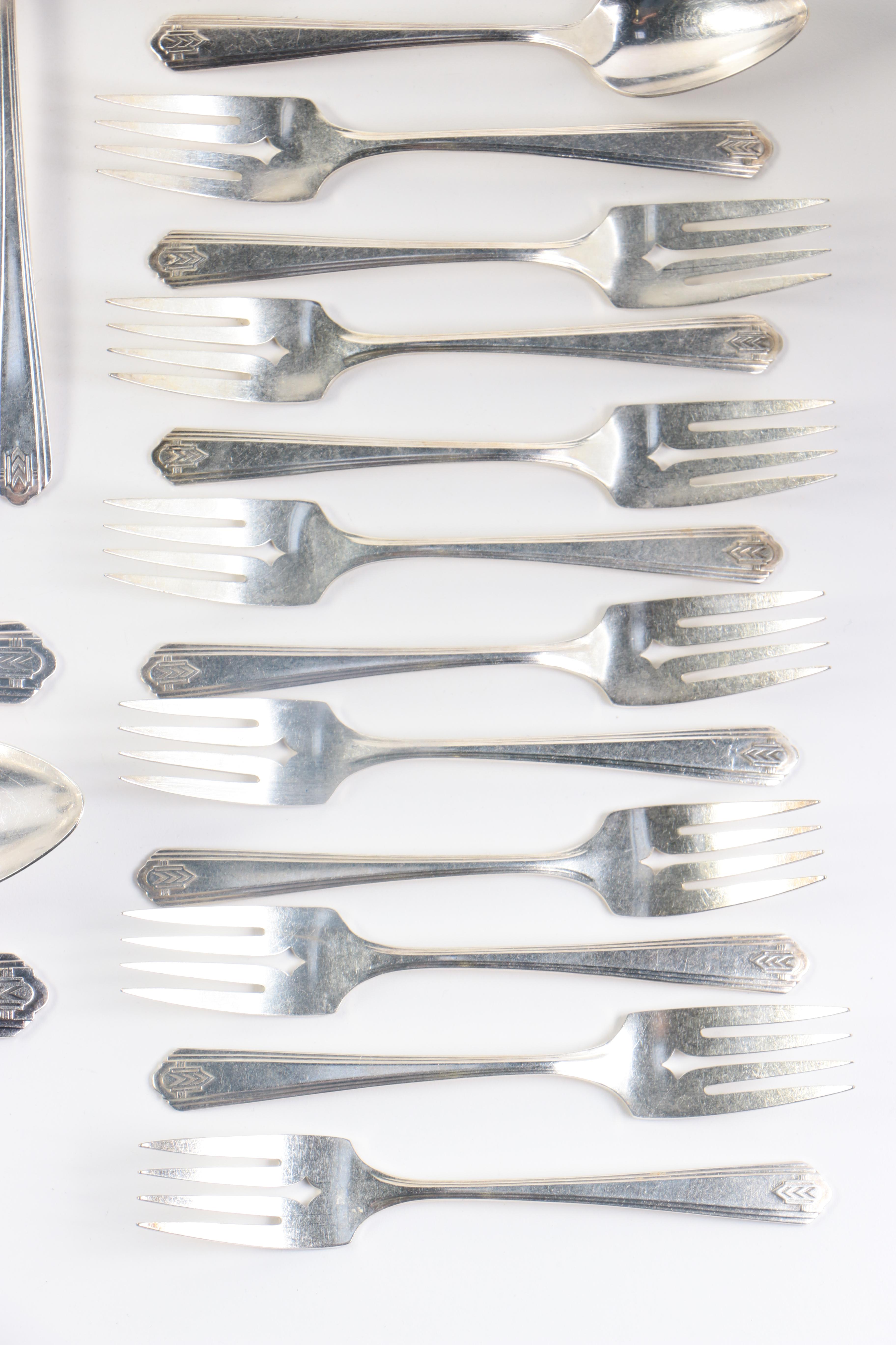 Wm. A. Rogers "Chevron" Silver Plate Flatware